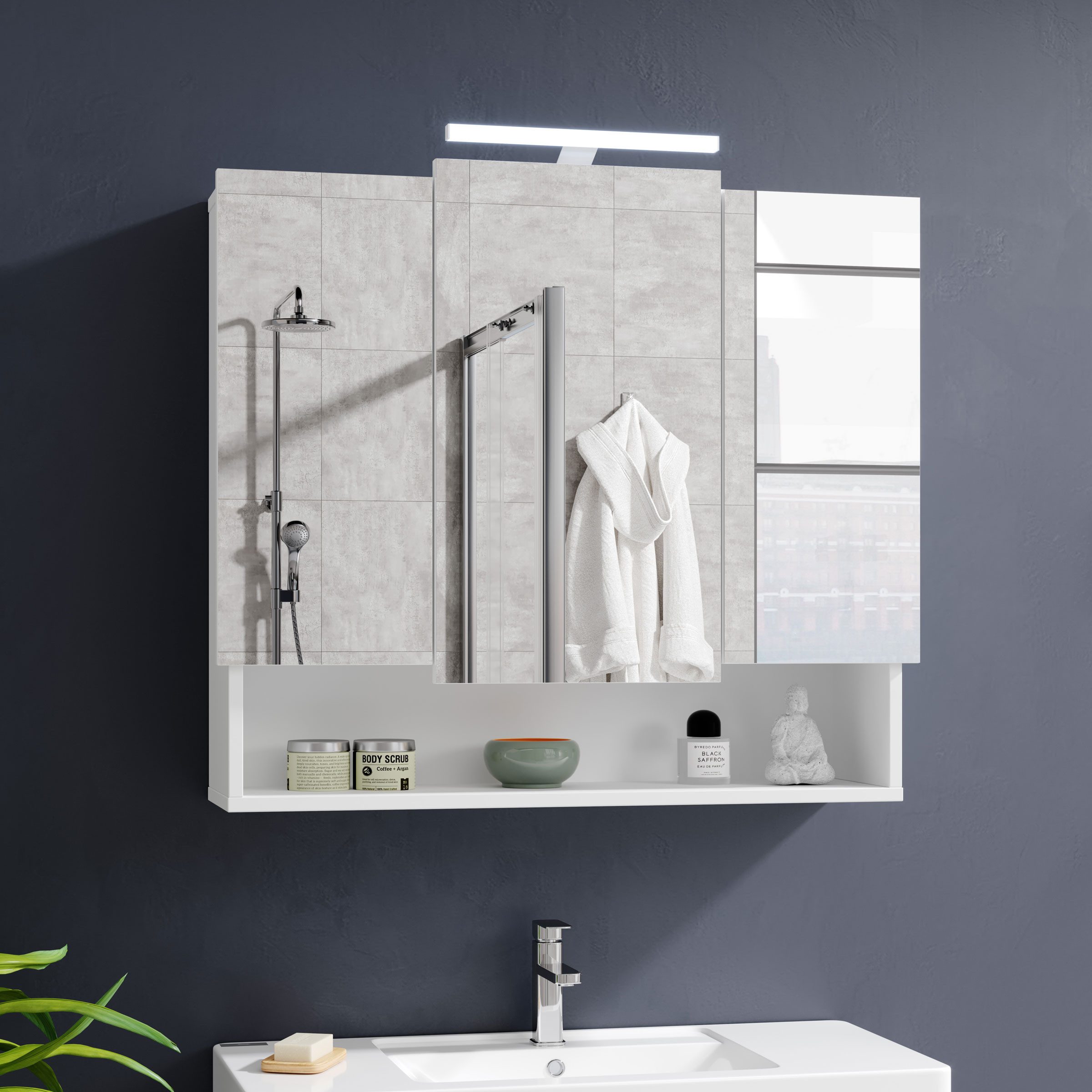 BEGA BBK Badezimmerspiegelschrank Spiegelschrank Seven Badezimmerschrank we günstig online kaufen