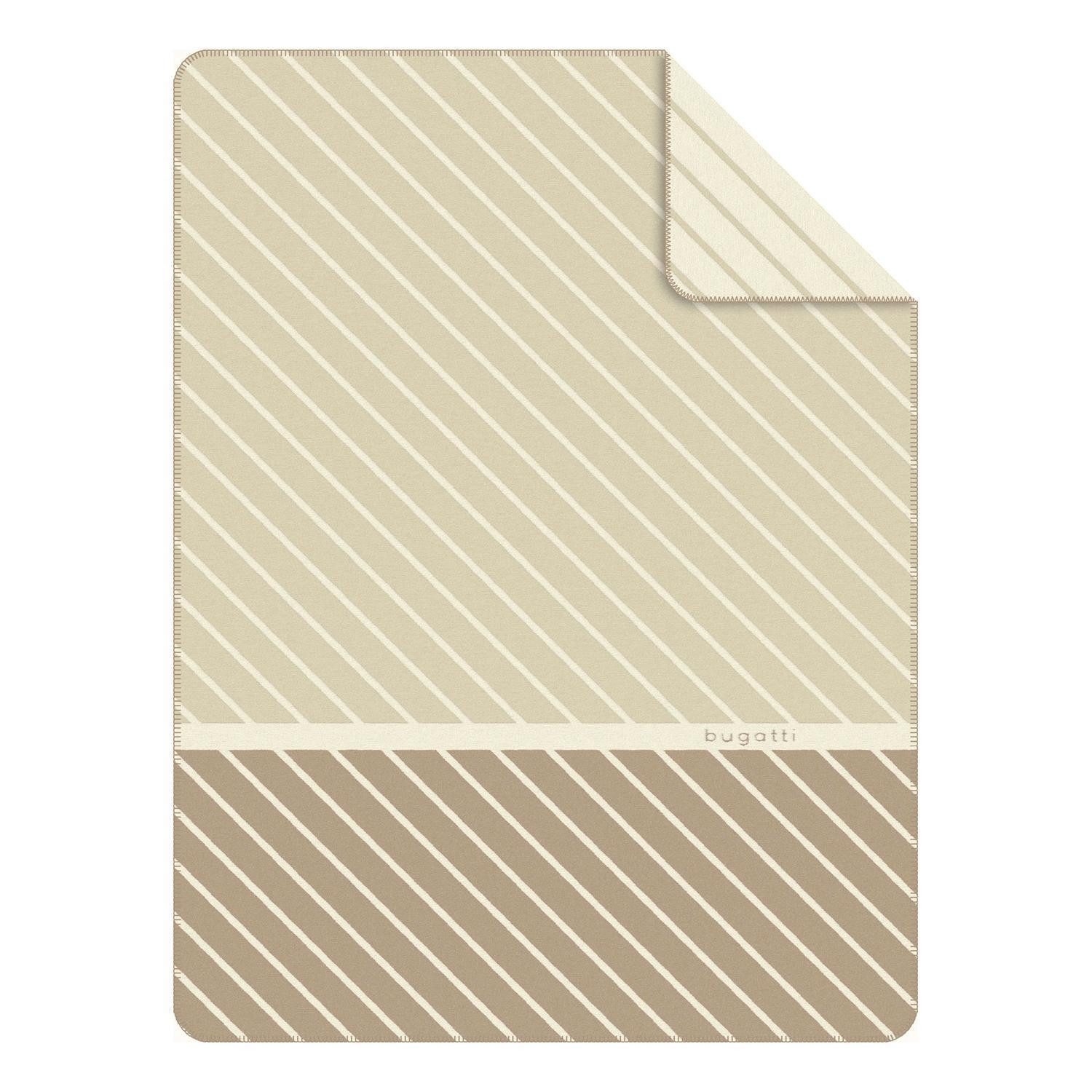 Wohndecke PADDI, 150 x 200 cm, Beige, Braun, bugatti, Mischgewebe