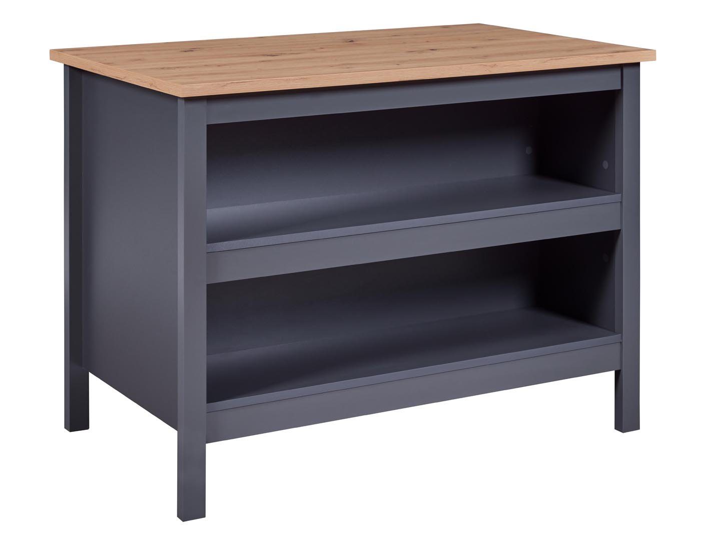 ebuy24 Sideboard Nellina Sideboard Küchen-Ø, 2 Ablagen grau, Artisa