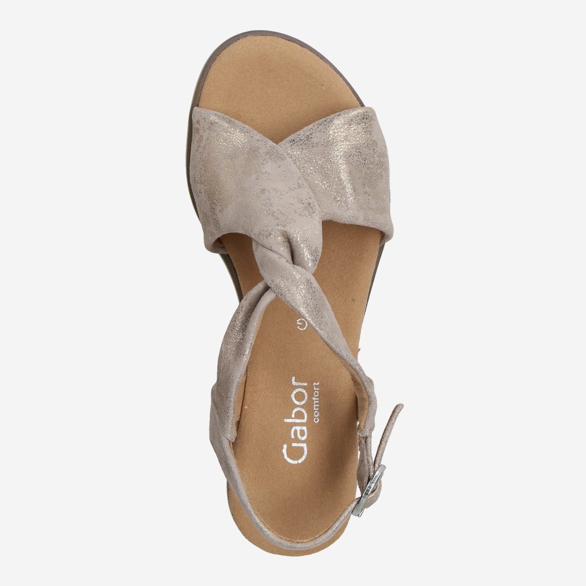 Gabor Gabor 82.751.95, Sandaletten, Beige, metallik, Damen Sandalette