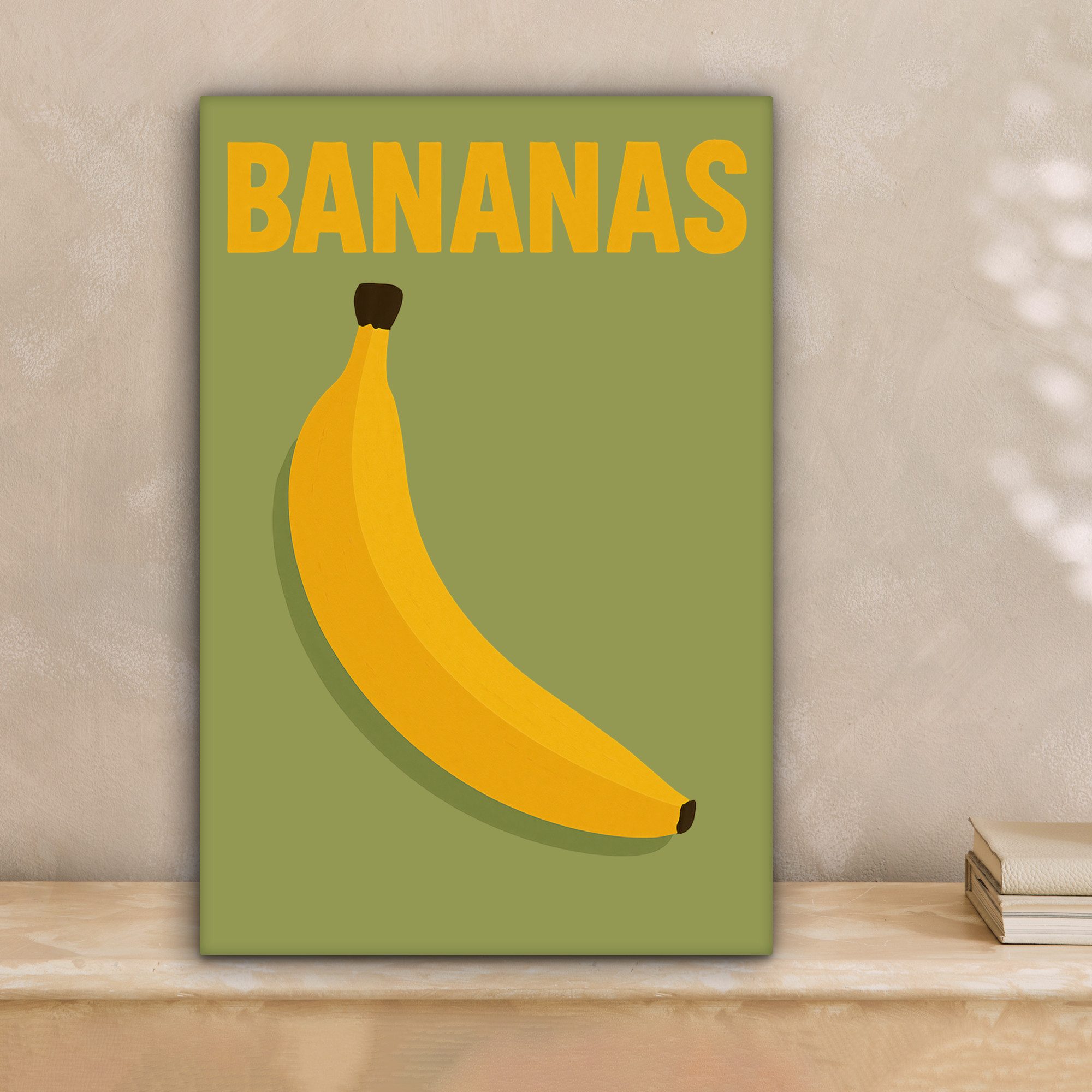 OneMillionCanvasses® Leinwandbild Banane - Minimalistisch - günstig online kaufen