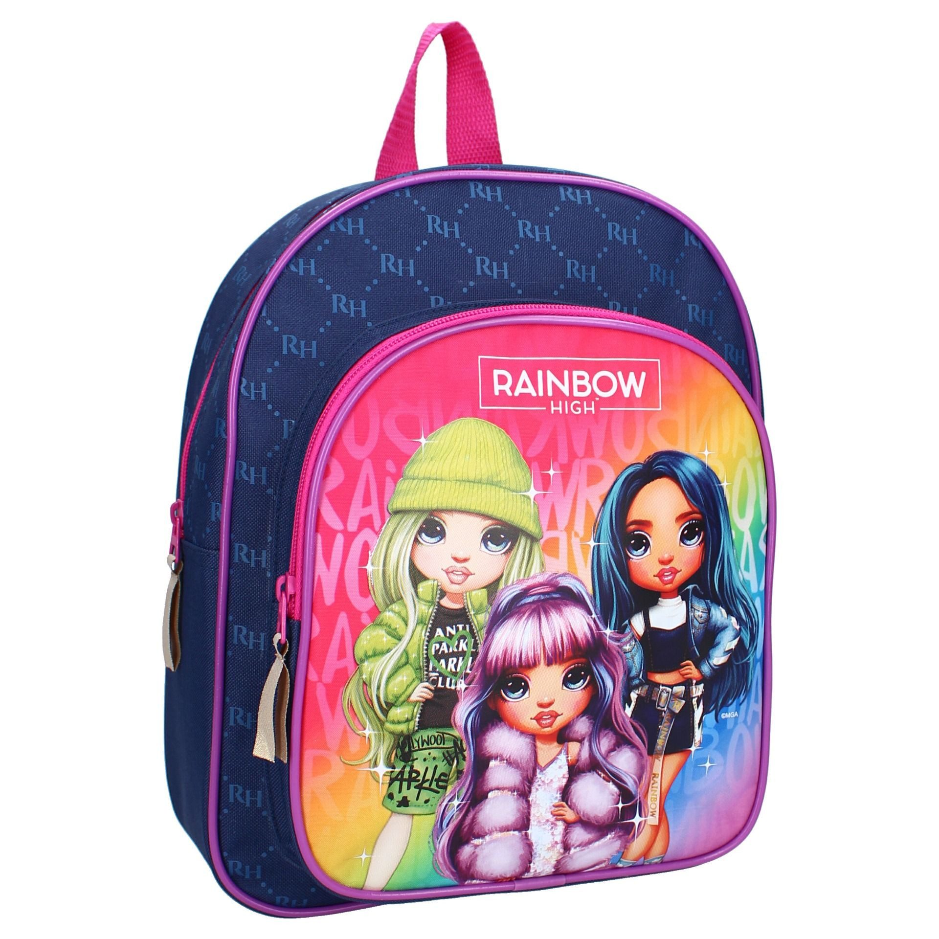 Rainbow High Kinderrucksack Rucksack für Mädchen farbenfroher Kinder Backpack