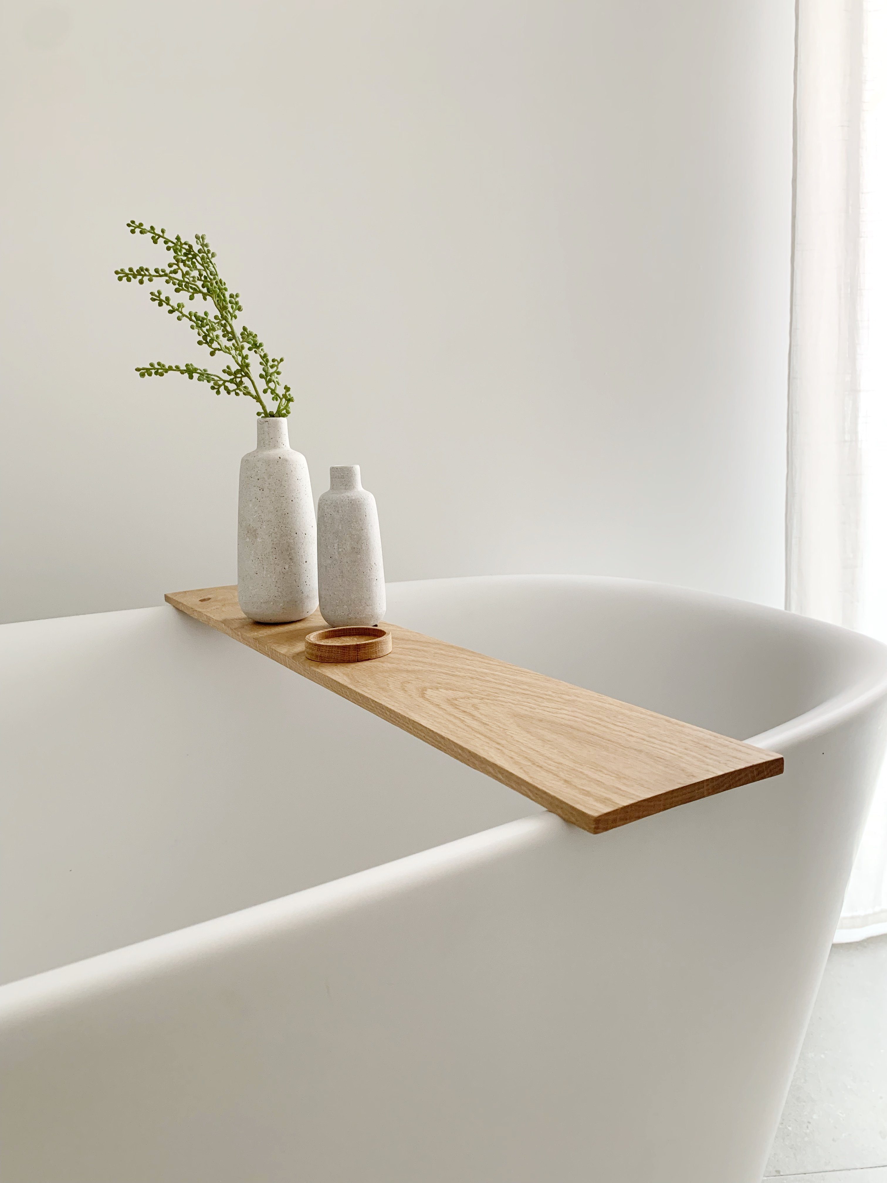 Holzmanufaktur Marwin Wiesner Badewannenablage »Classic Modern«, aus 100%  Eichenholz, Badewannenbrett aus Holz online kaufen | OTTO