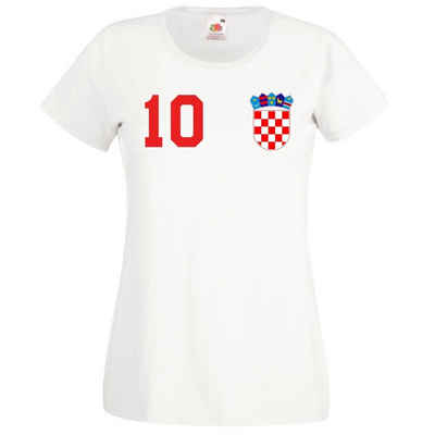 Youth Designz T-Shirt Kroatien Damen T-Shirt mit trendigem Motiv
