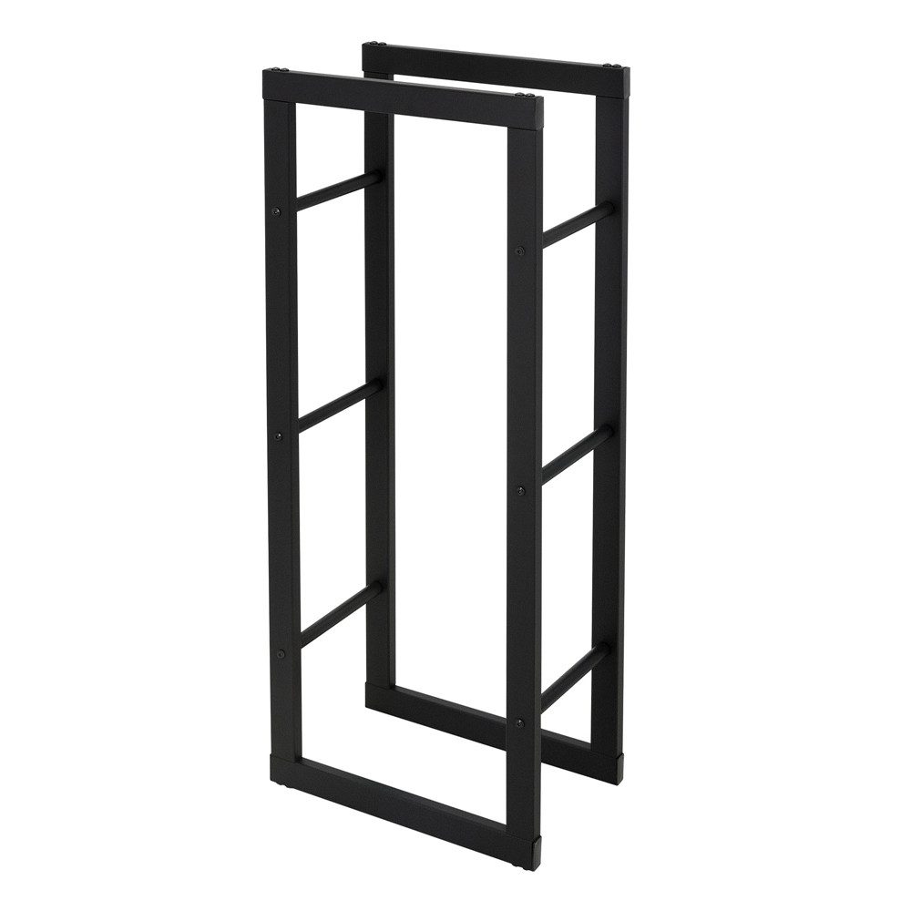 ML-DESIGN Kaminholzregal Indoor Feuerholzregal Stapelhilfe für Brennholz Design Kaminholzlager, BxTxH:40x25x100 cm, Brennholzregal zum Lagern von Kantholz aus pulverbeschichtetem Stahl