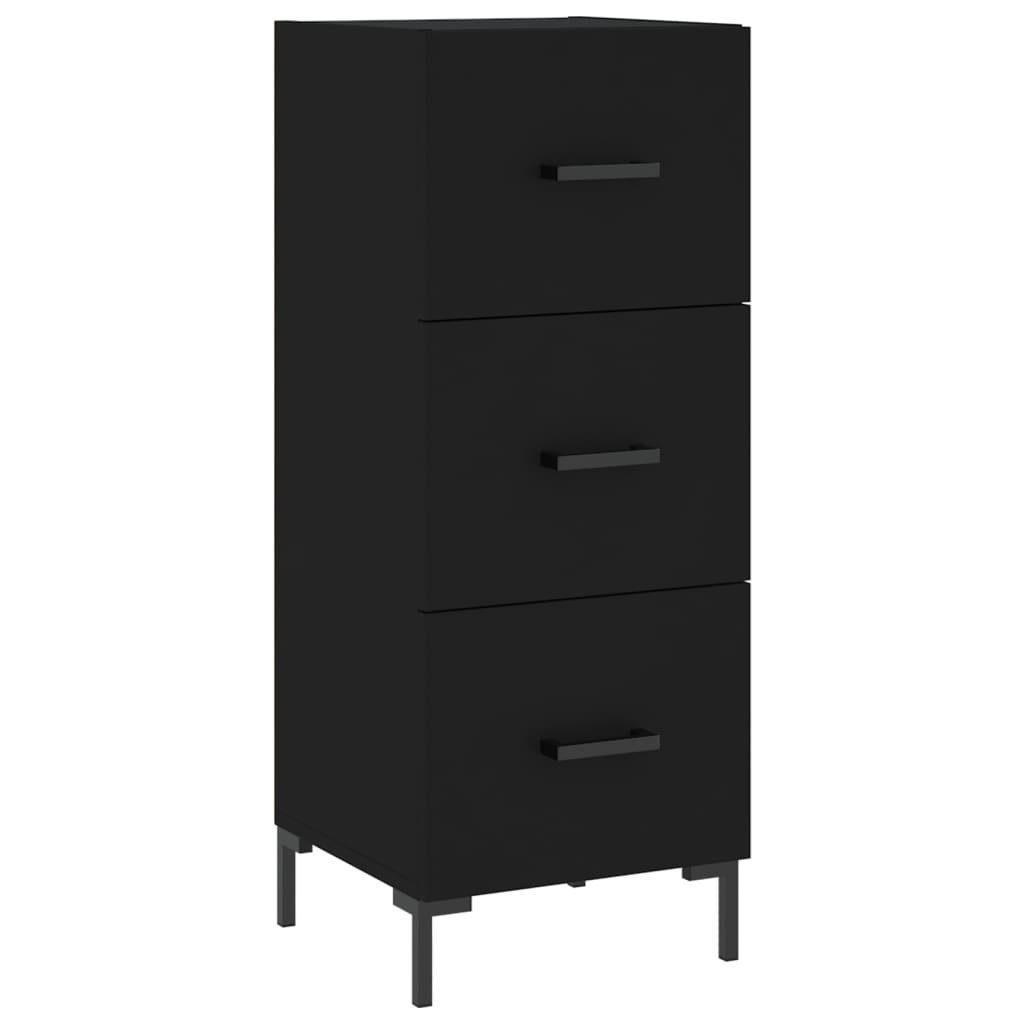 Schwarz Hochschrank 34,5x34x180 cm vidaXL Highboard Regal Holzwerksto Kleiderschrank Schrank