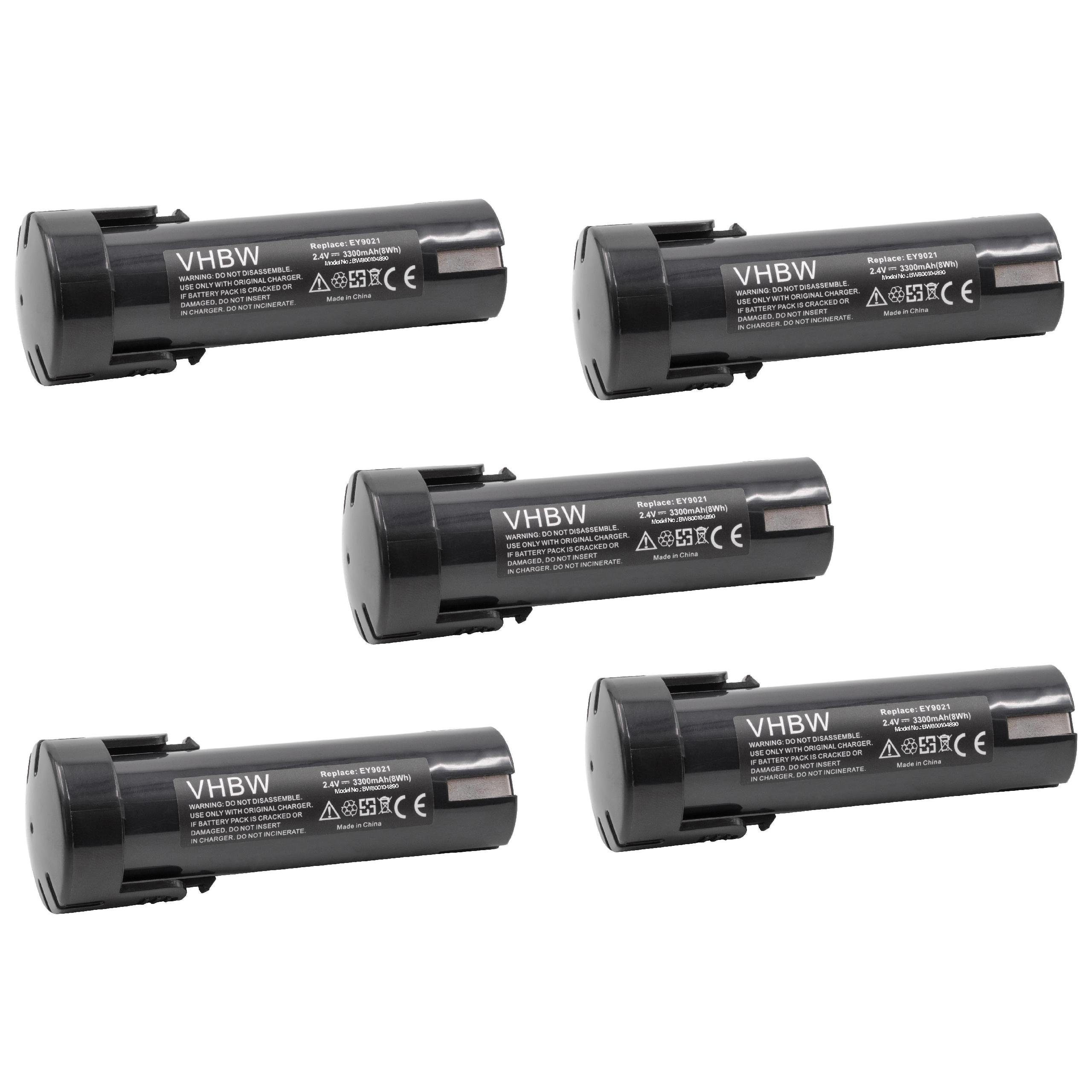 vhbw passend für Panasonic EY6220DR, EY9021, 3300 mAh EY9021B, EZ502, EY903, EZ1320, Akku