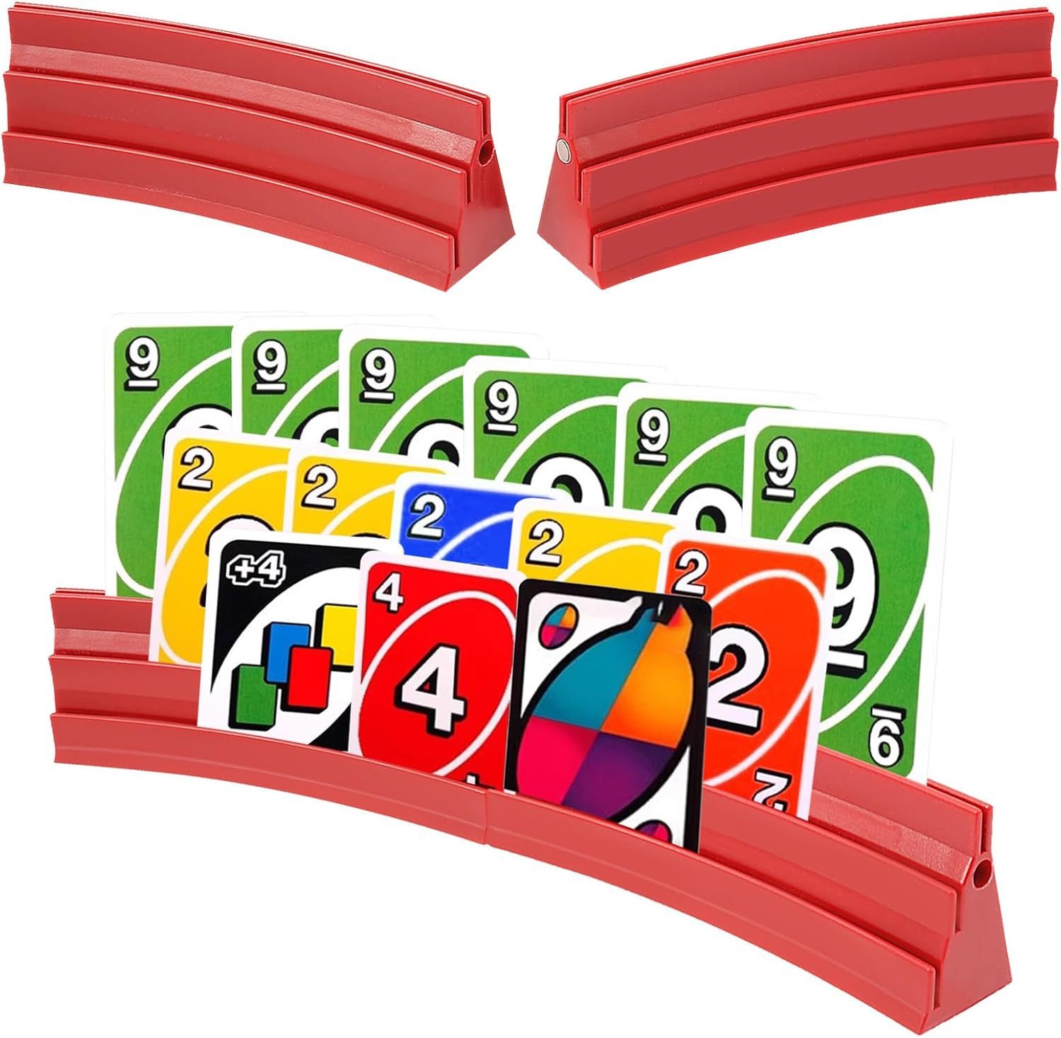 FELIXLEO Spieluhr 4 Stück Kartenhalter Spielkarten Stapelbar Magnetisch Poker, (1-tlg)