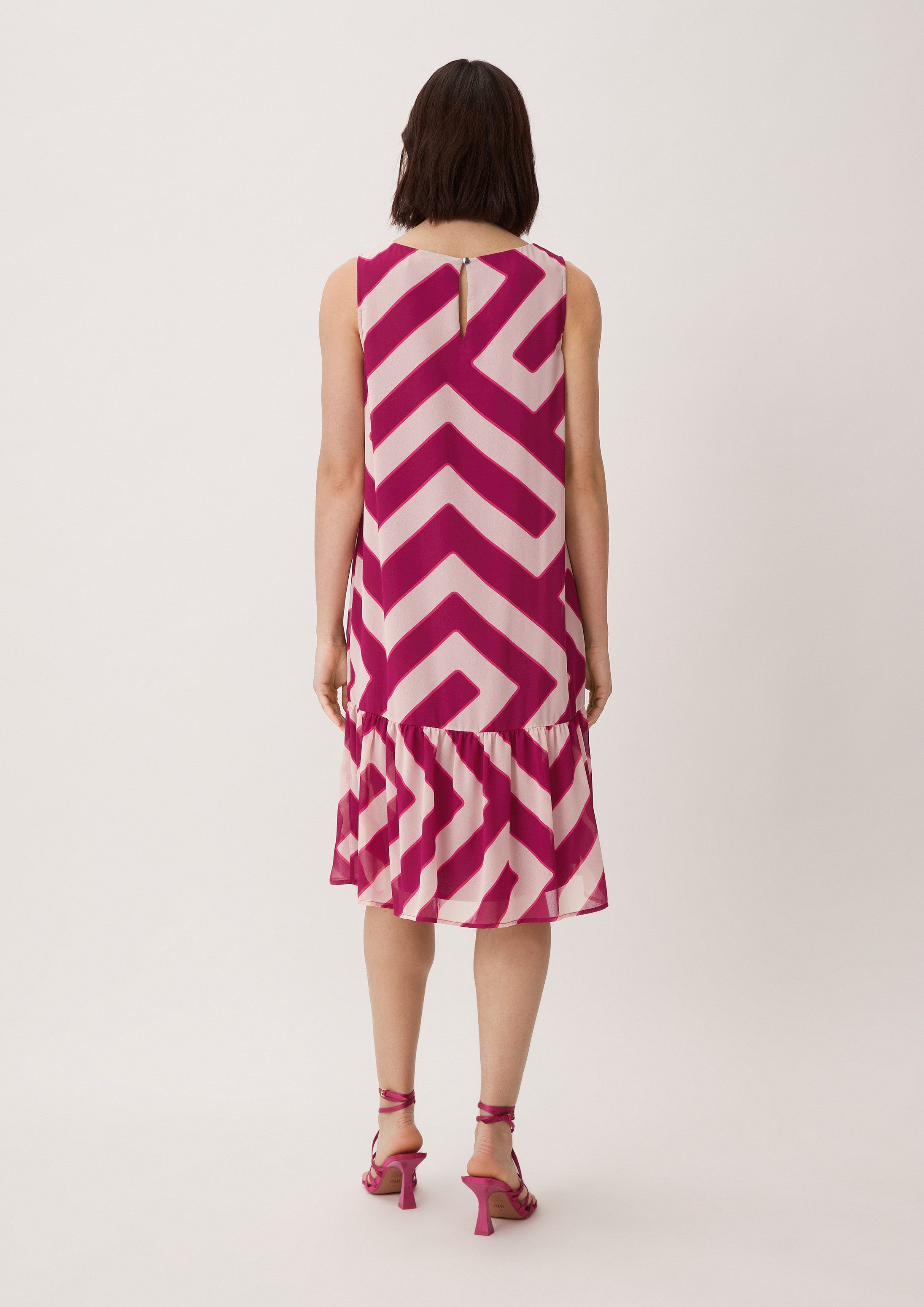 comma Minikleid Kleid Kleid mit Volants