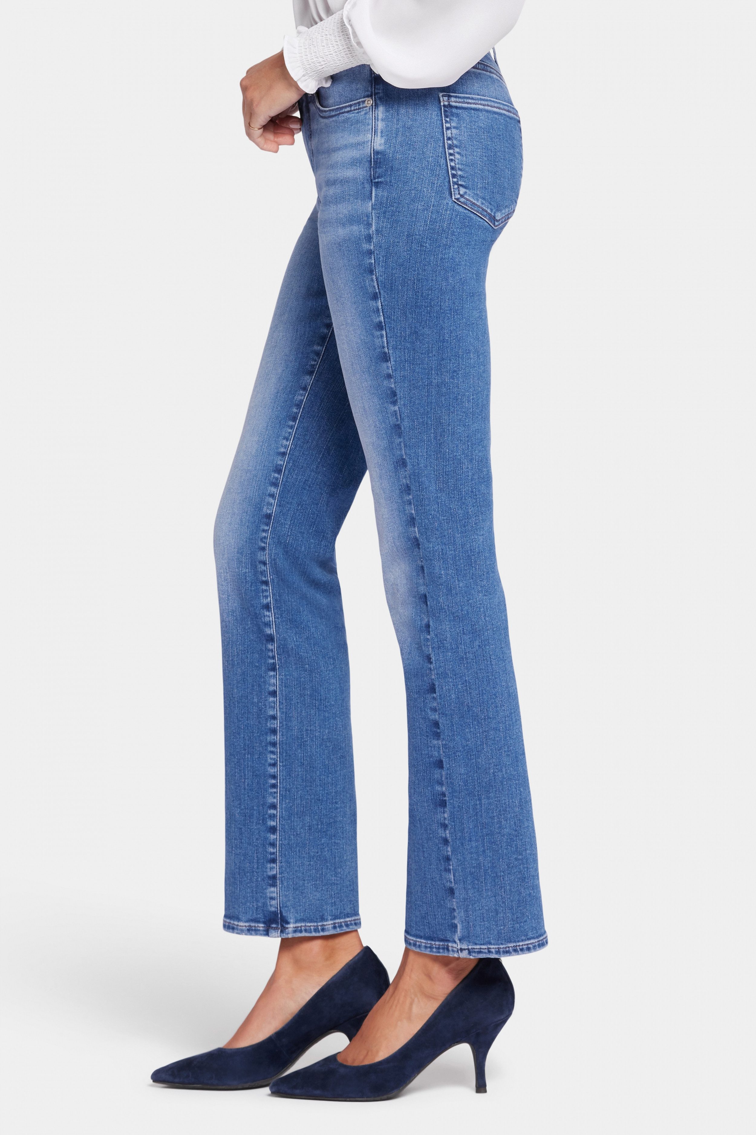 NYDJ Straight-Jeans Ellison High Rise Straight Mittelblau Premium Denim