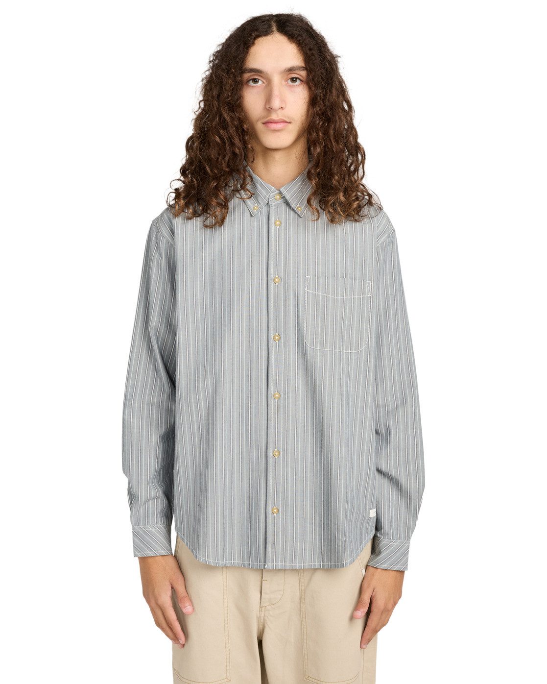 Element Langarmhemd Button Down Regular Chambray