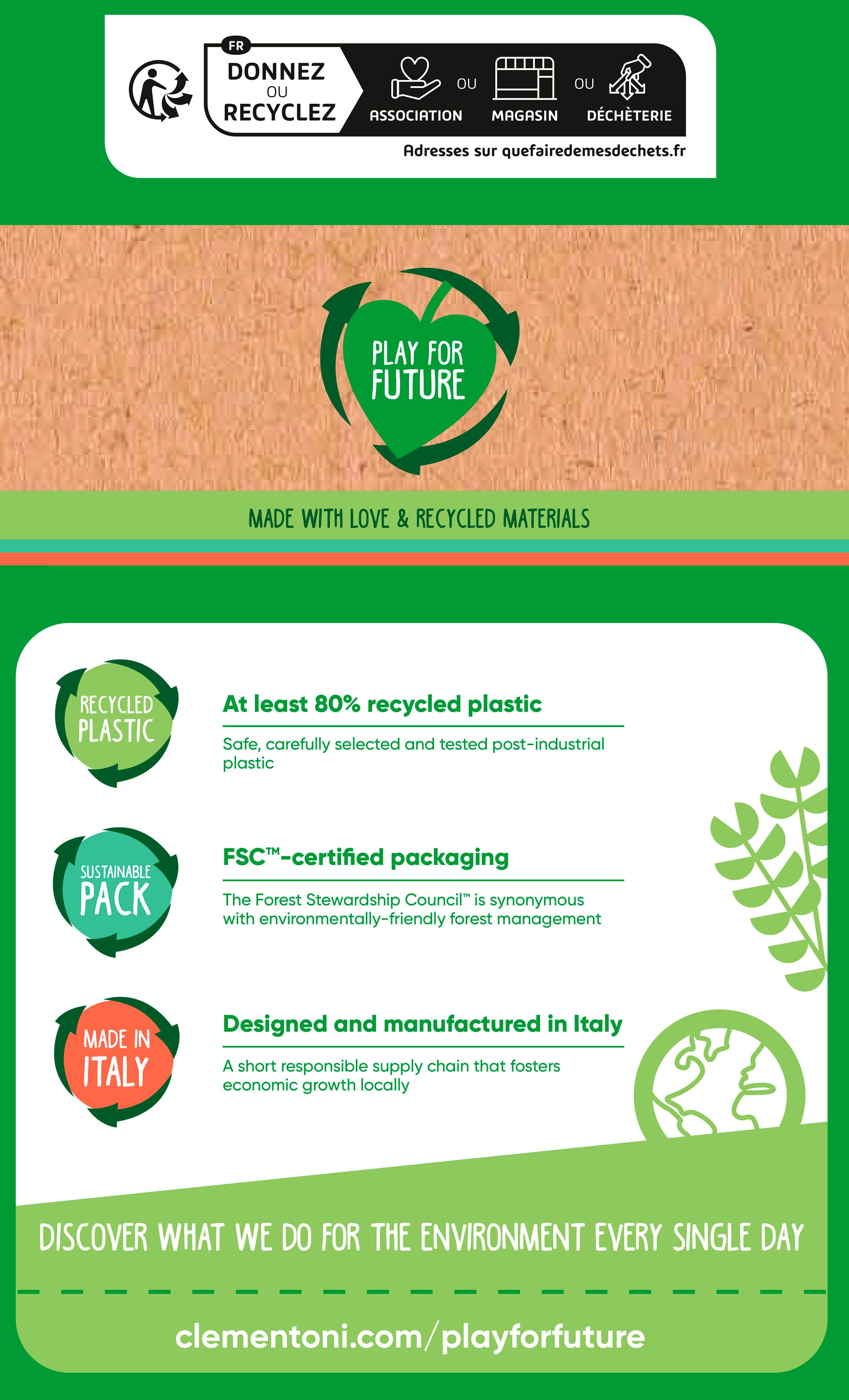 Clementoni® Steckspielzeug Baby Clementoni, Stapel-Bär, Made in Europe