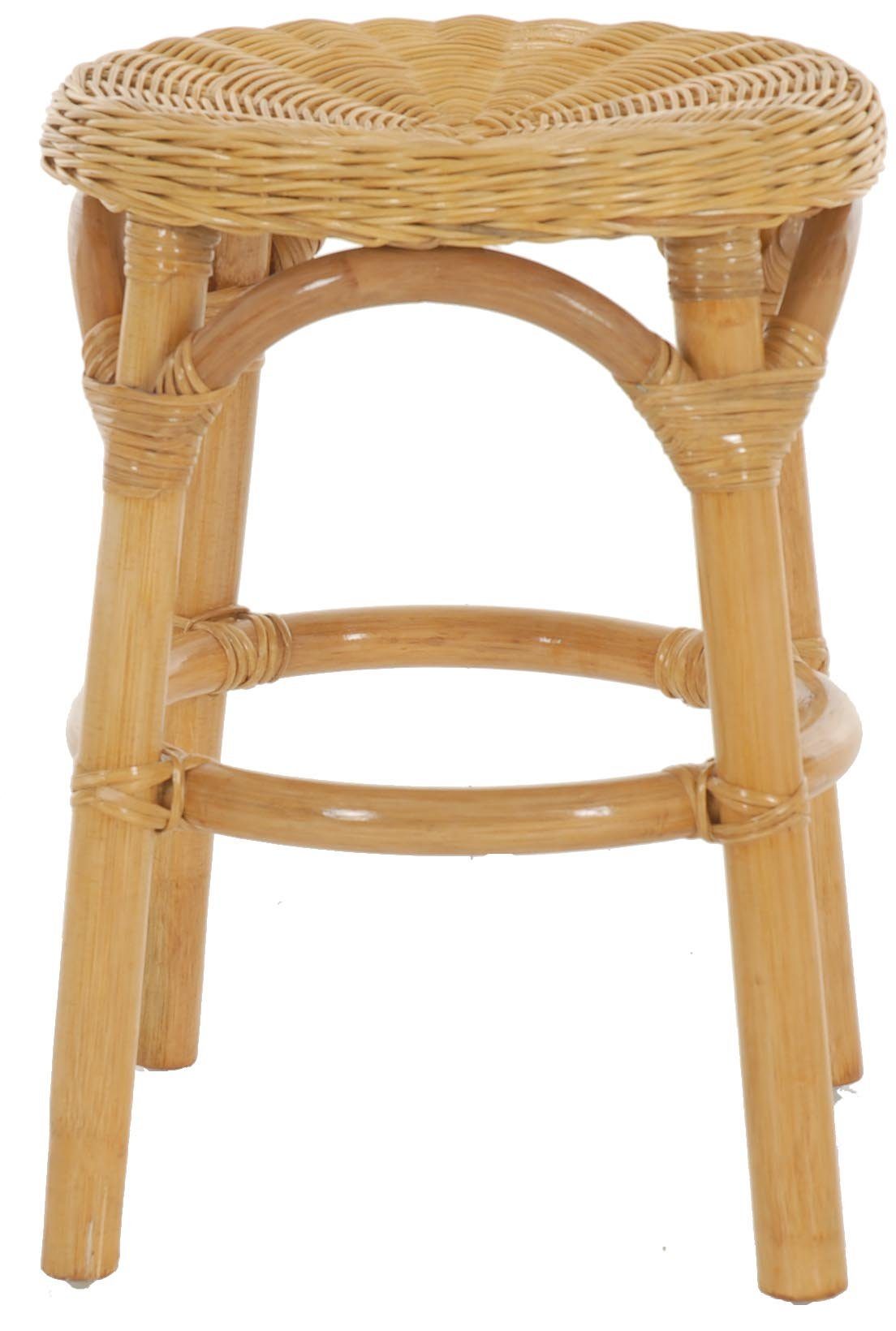 Krines Home Badhocker Hocker aus natürlichem Rattan Rattanhocker Beistell-H günstig online kaufen