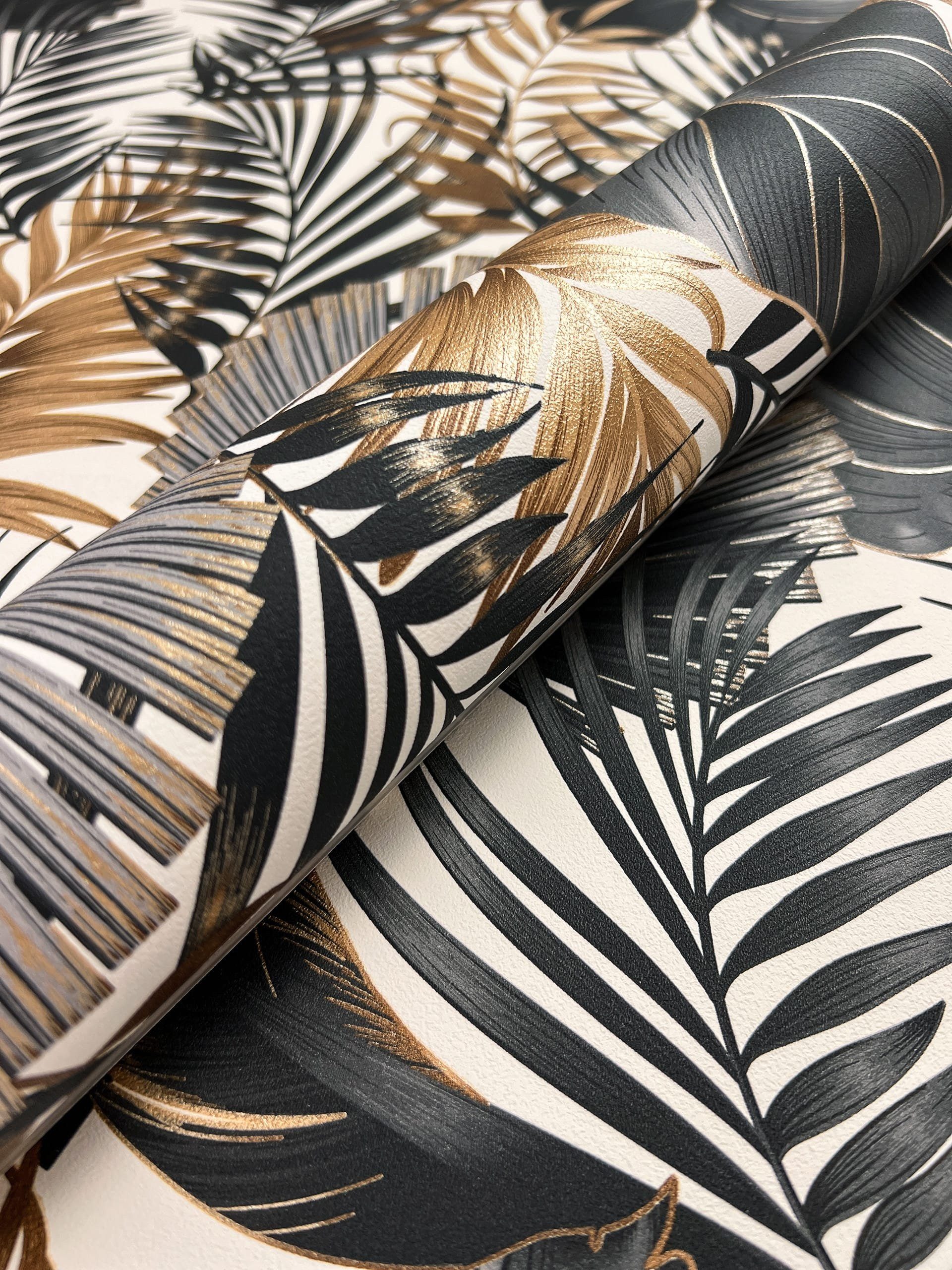 Newroom Vliestapete Milandu Tapete Dschungeltapete Dschungel,Blätter,Palmen günstig online kaufen