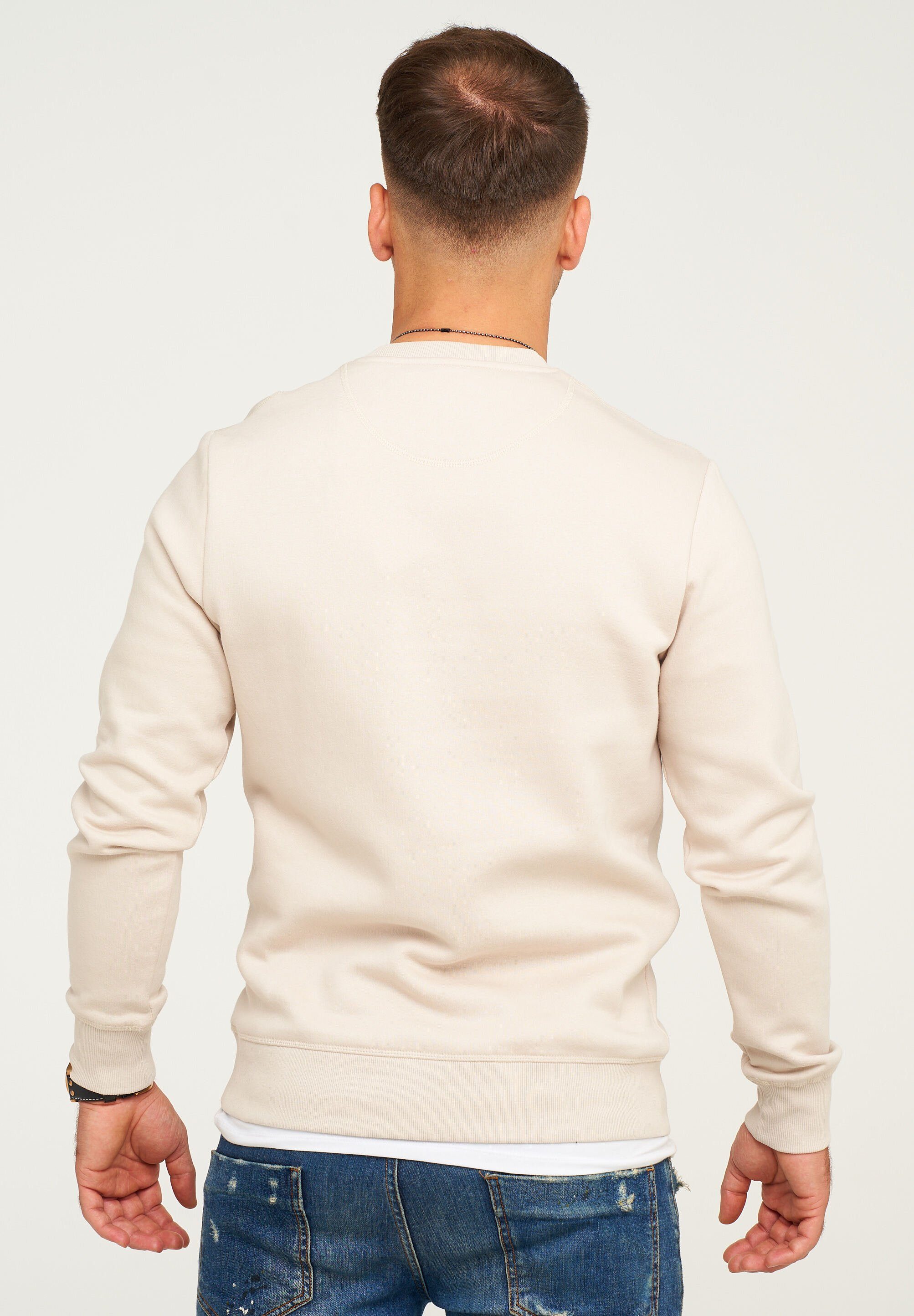 Jack & Jones Sweatshirt POPS SWEAT CREW NECK Sweatpullover Casual Basic Shirt Unifarben Baumwollmischung