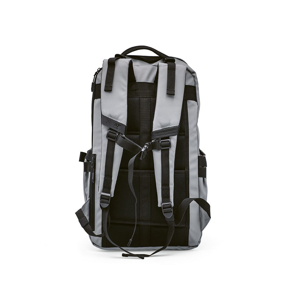 CABBEL Rucksack Rucksack 18L Laptop 17 Zoll wasserdicht rPET Trolley nachhaltig robust (Rucksack, 1-tlg., Einzelartikel), Grau, recyceltes Polyester, gepolstert, ergonomisch, Schulterriemen