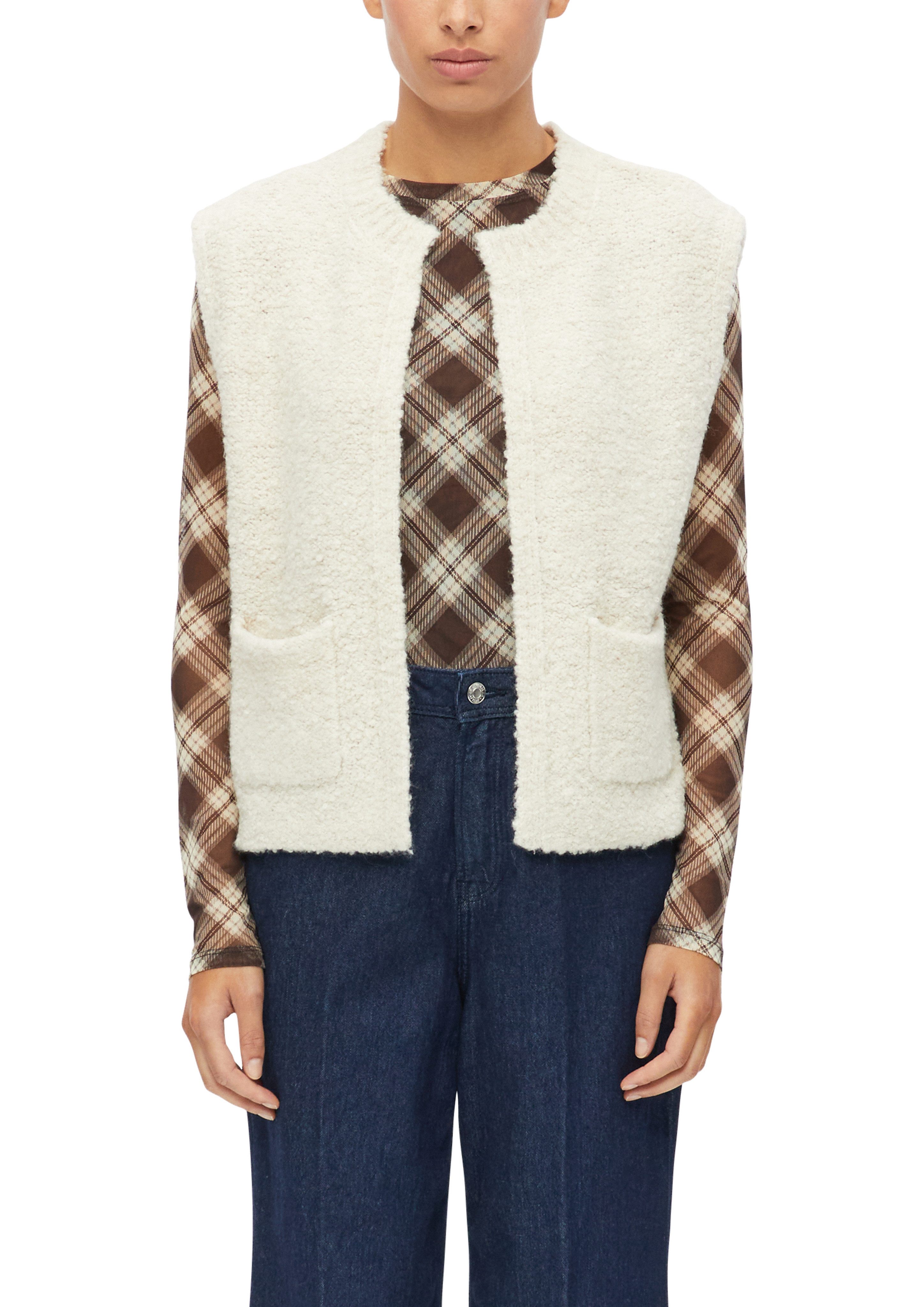s.Oliver Strickjacke Strcikweste ohne Verschluss / mit Wolle