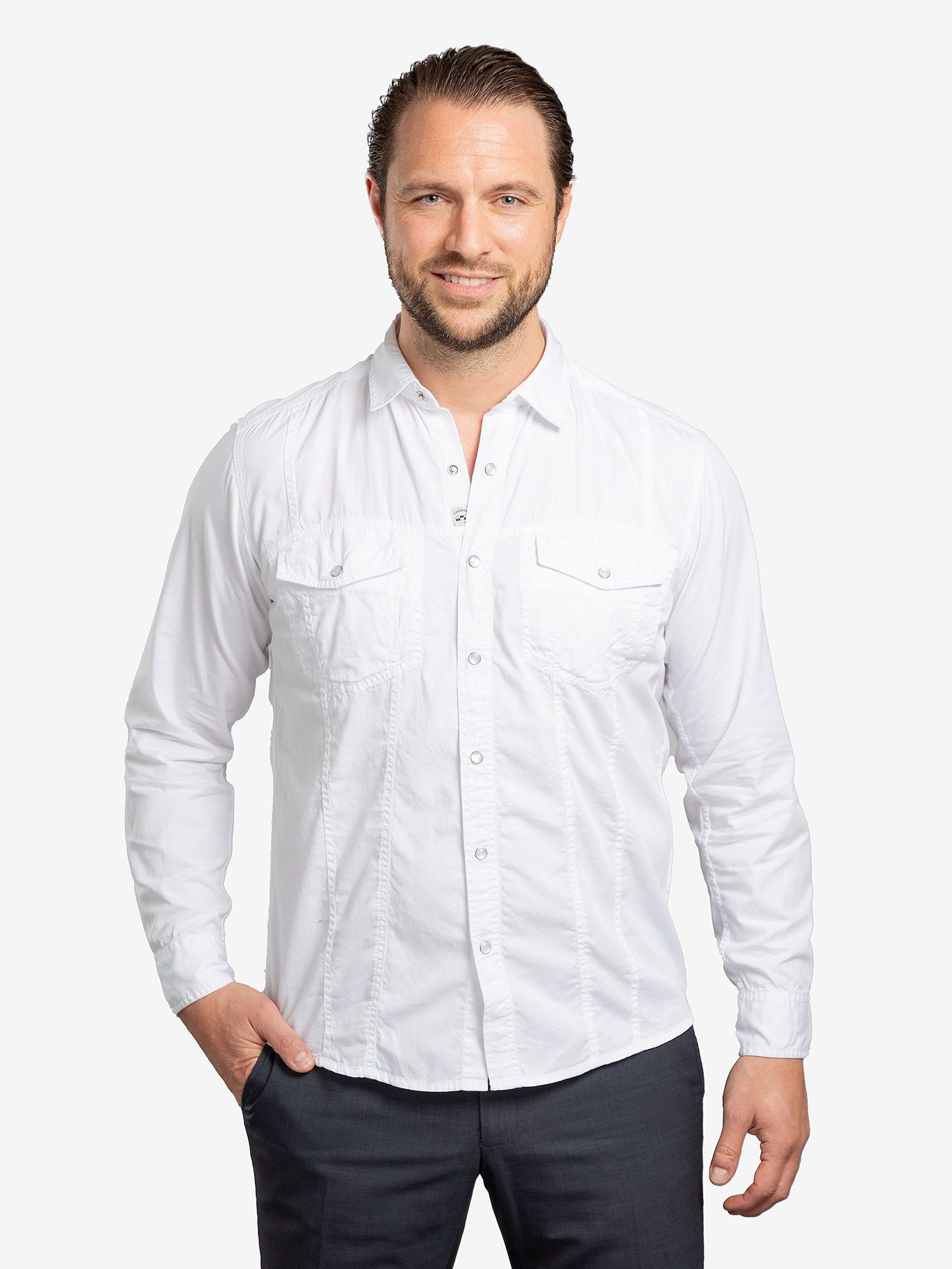 Checker Jeanshemd Dynasty Denim bluse longsleeve günstig online kaufen