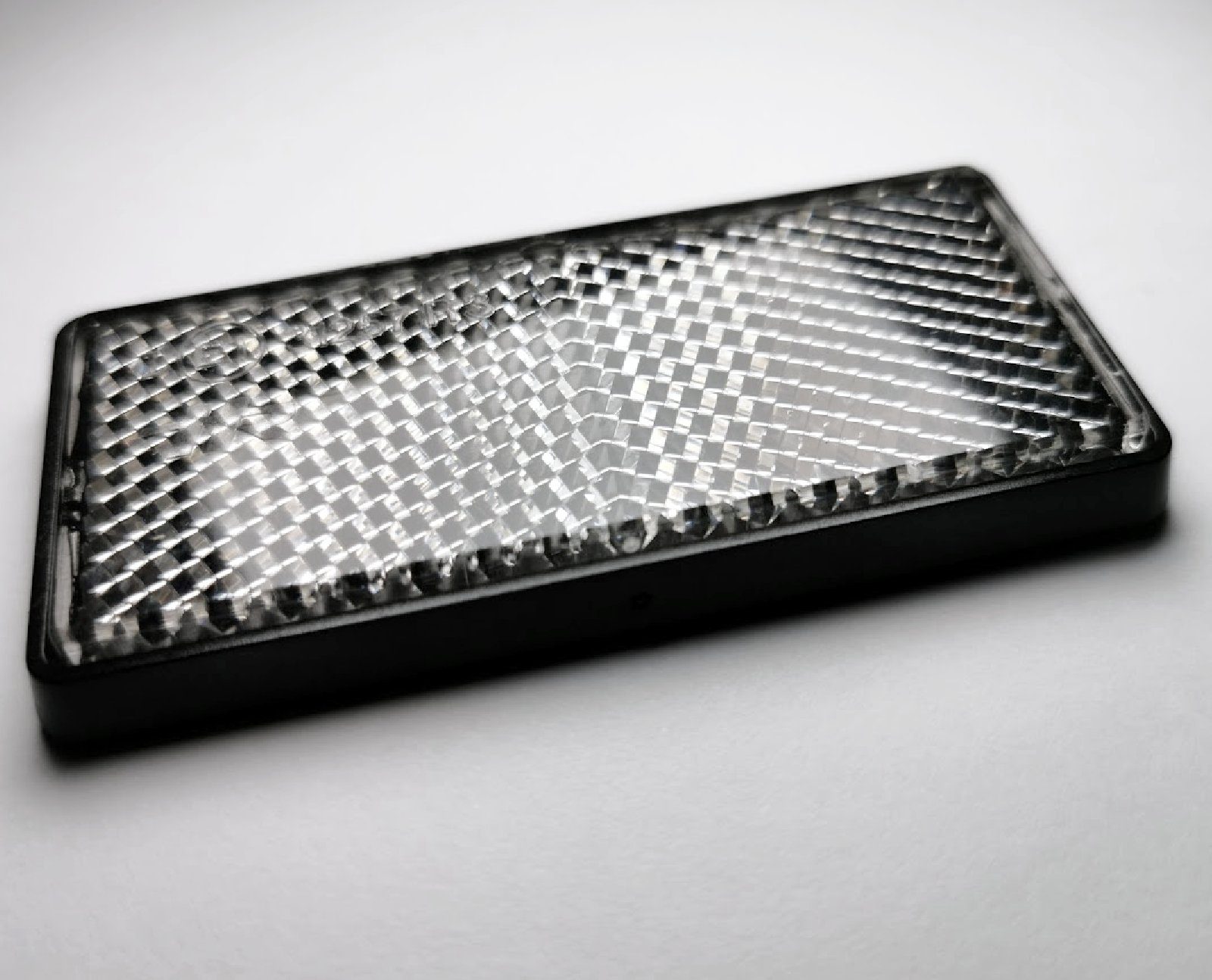 HR Autocomfort Reflektor-Aufkleber Katzenauge Rückstrahler Reflektor 7,6 cm weiss mit E-Prüfzeichen