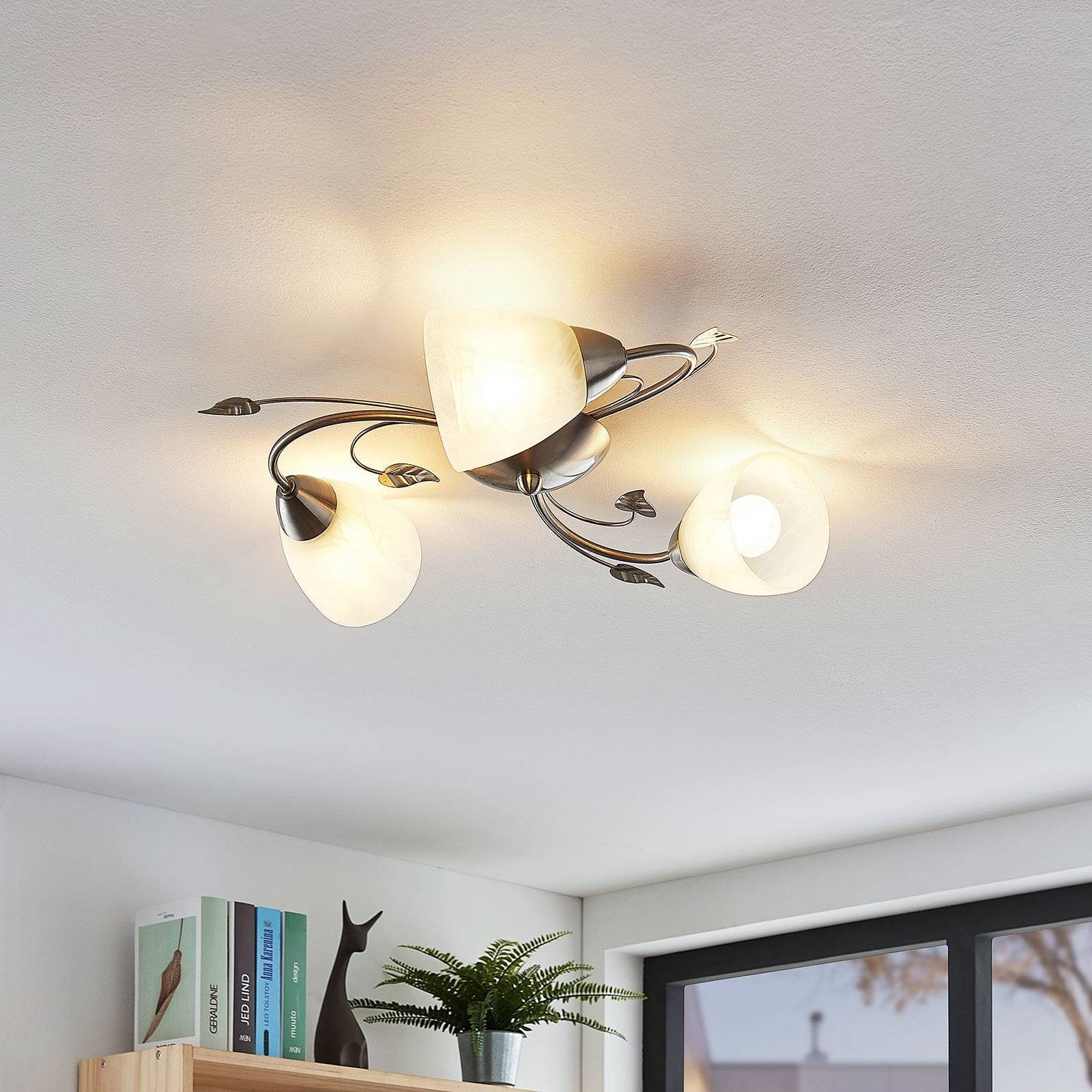 Lindby Deckenleuchten Yannie, Metall, Alu IP20, 3 x 4 W LED