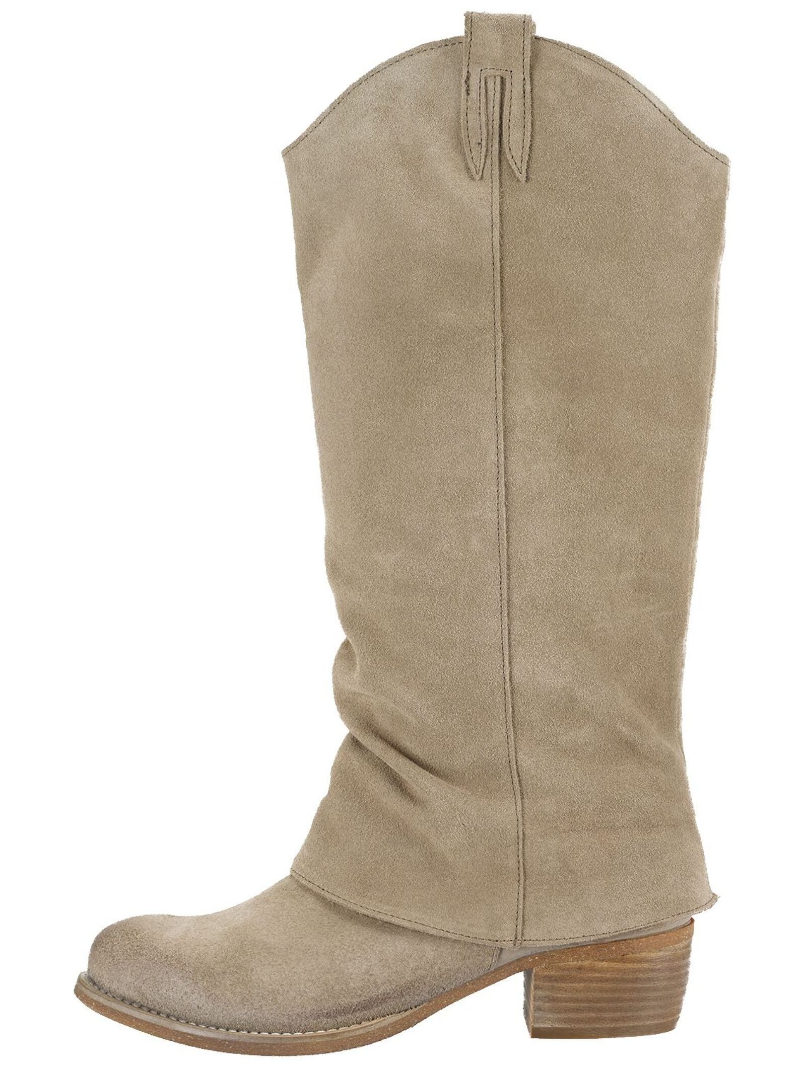 Felmini Wide Fit Stiefelette Veloursleder . Bikerboots