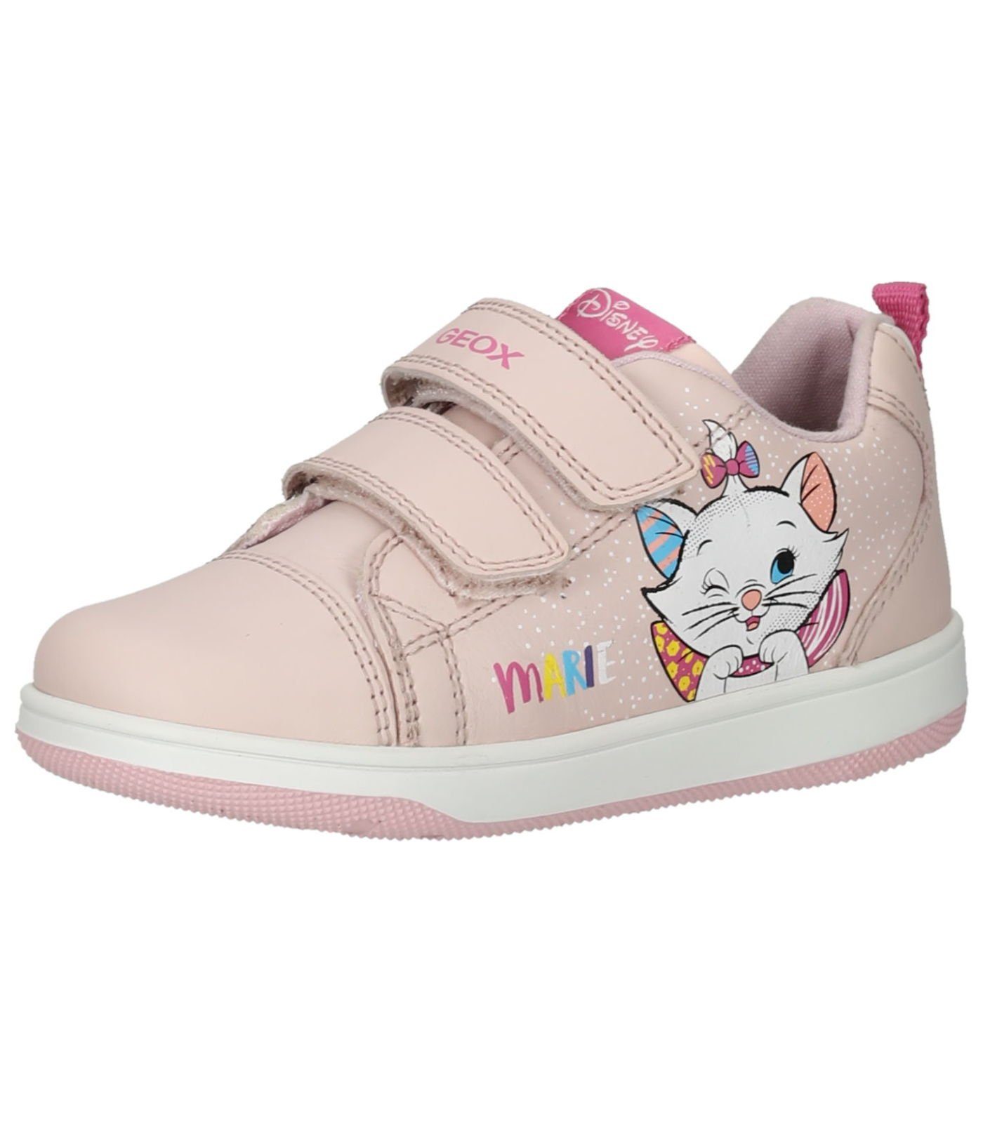 Weiß Sneaker Rosa Leder/Textil Sneaker Geox