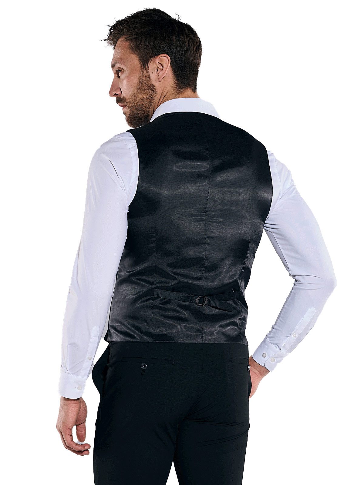emilio adani Anzugweste Herren Anzug-Weste slim fit, Schwarz
