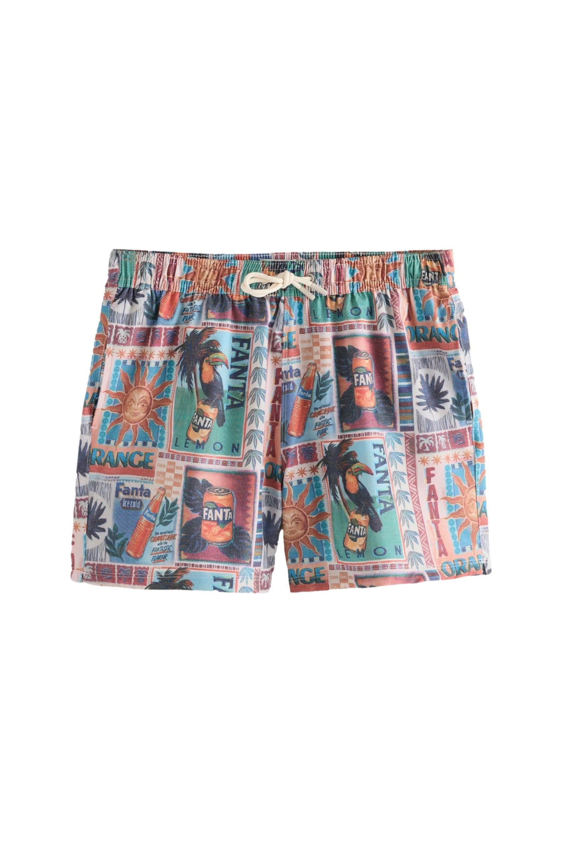 Next Badeshorts Badeshorts mit Leinenanteil und Geo-Print 5{dq} (1-St)