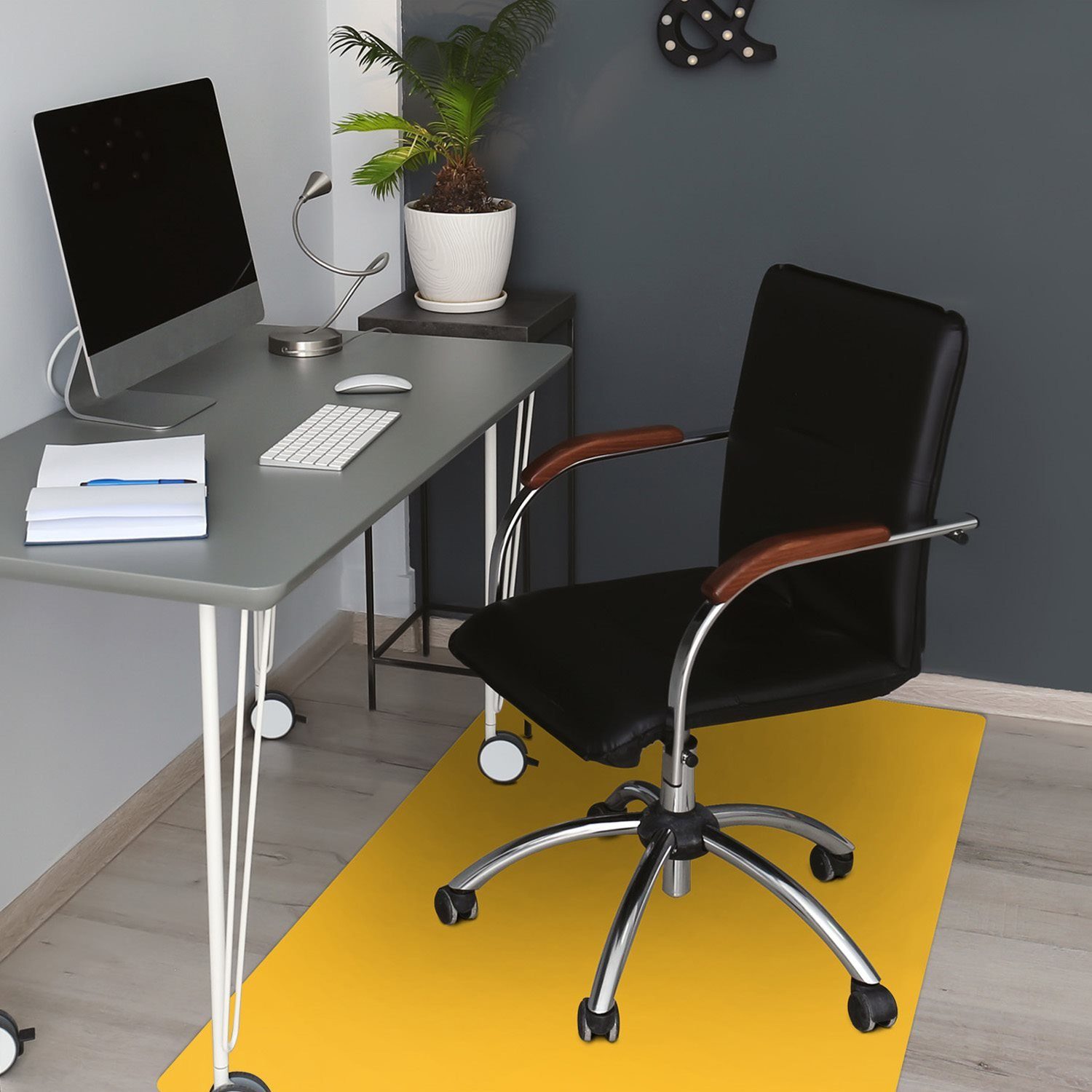 Tulup Bürostühle Stuhlunterlage x Bodenschutzmatte Bodenmatte Bürostuhlunterlage Stuhlunterlage, 70 100 cm, Gelben Bürostuhlunterlage cm