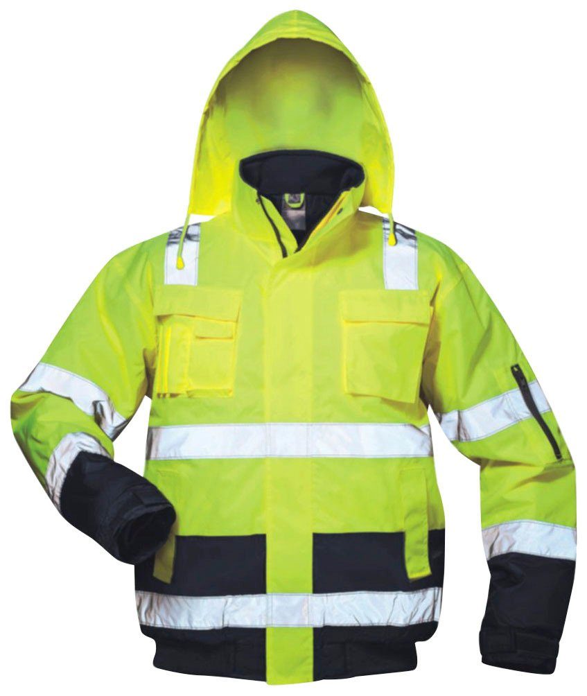 Temperament hoch Safestyle Arbeitsjacke Warnschutz gelb/marine Axel Pilotenjacke