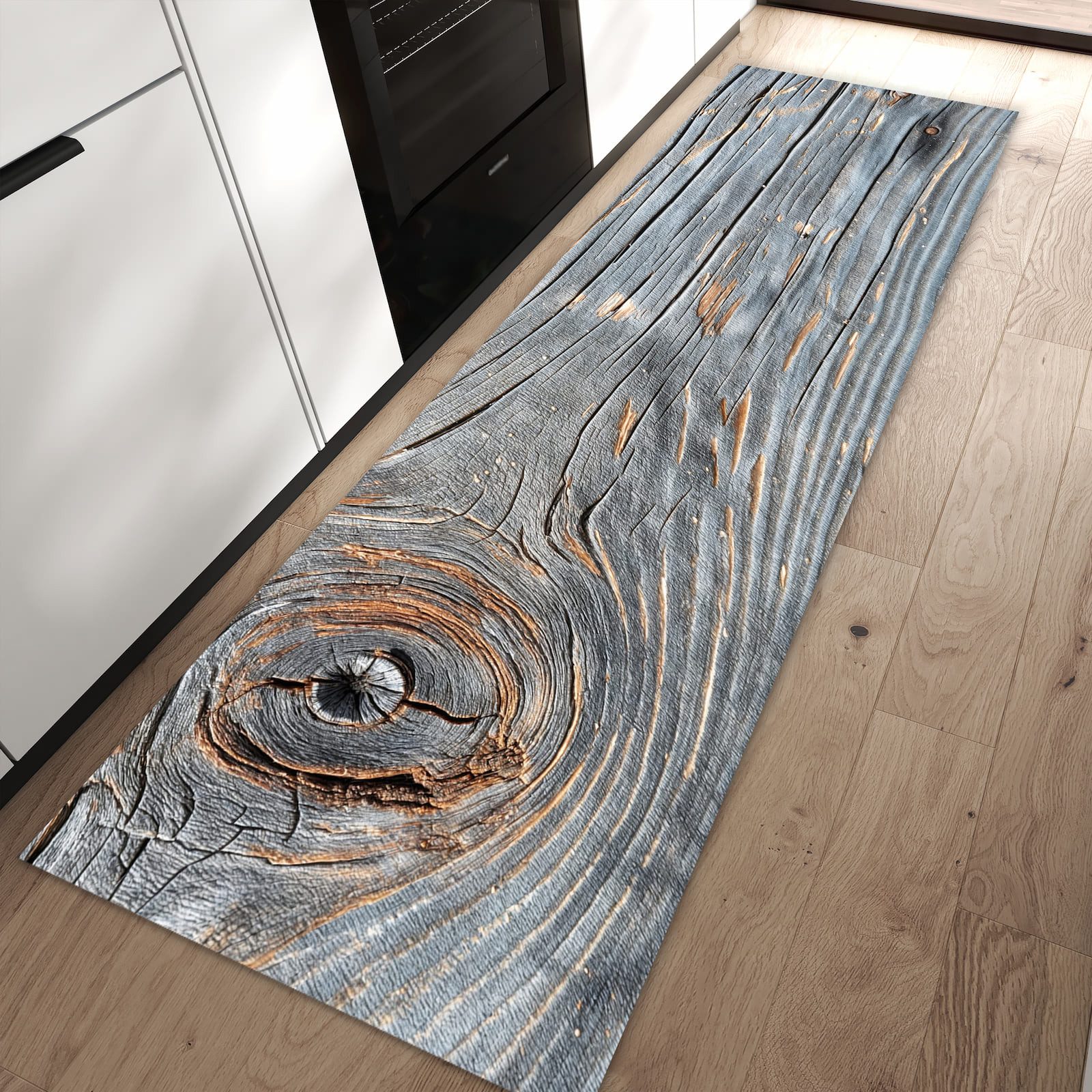 Primedeco Teppich Küchenteppich Holzstruktur Vintage PVC rutschfest abwaschbar Läufer, Rechteckig, Höhe: 3 mm, Pflegeleicht & Wasserabweisend