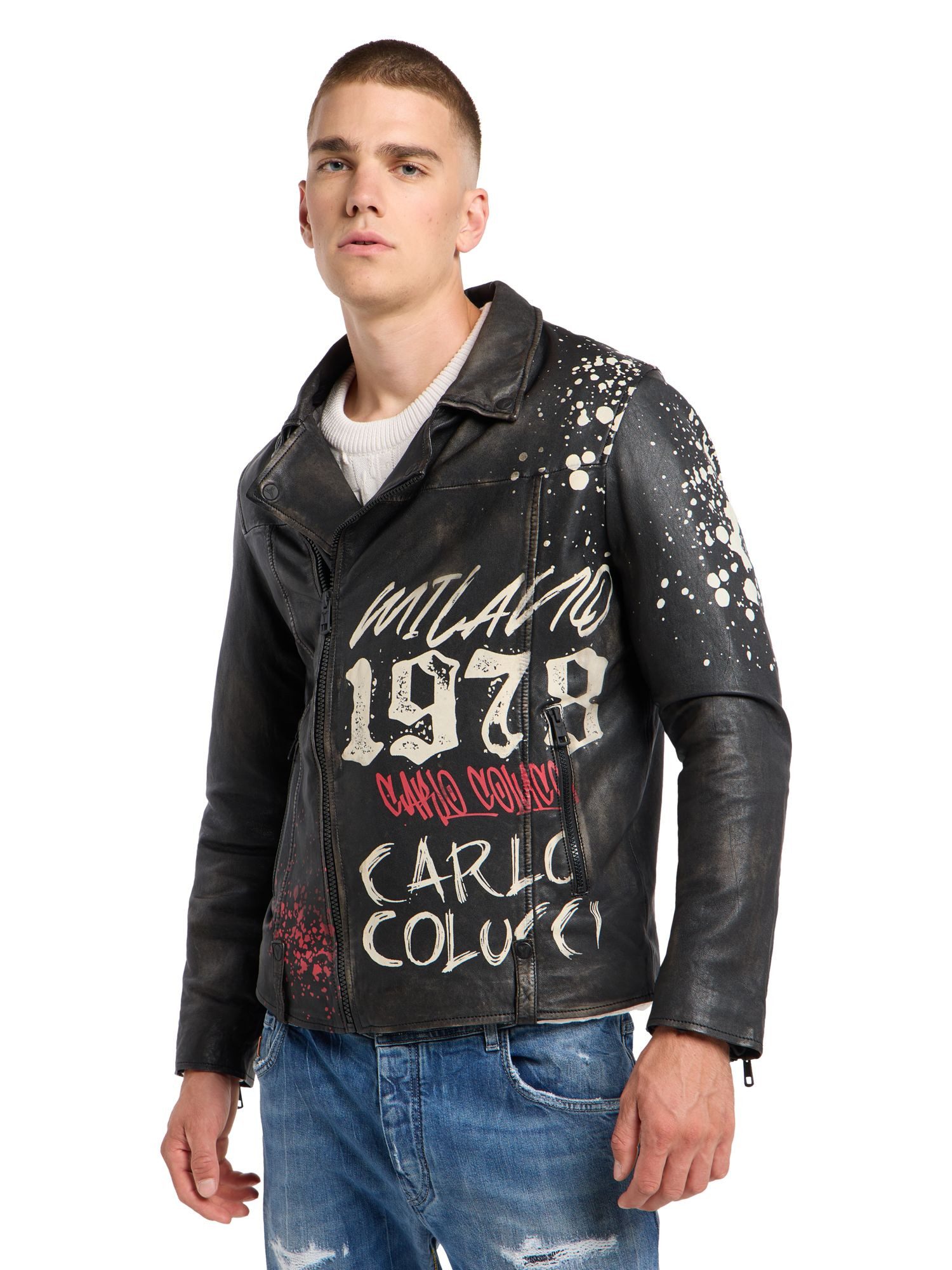 CARLO COLUCCI Lederjacke Faccio