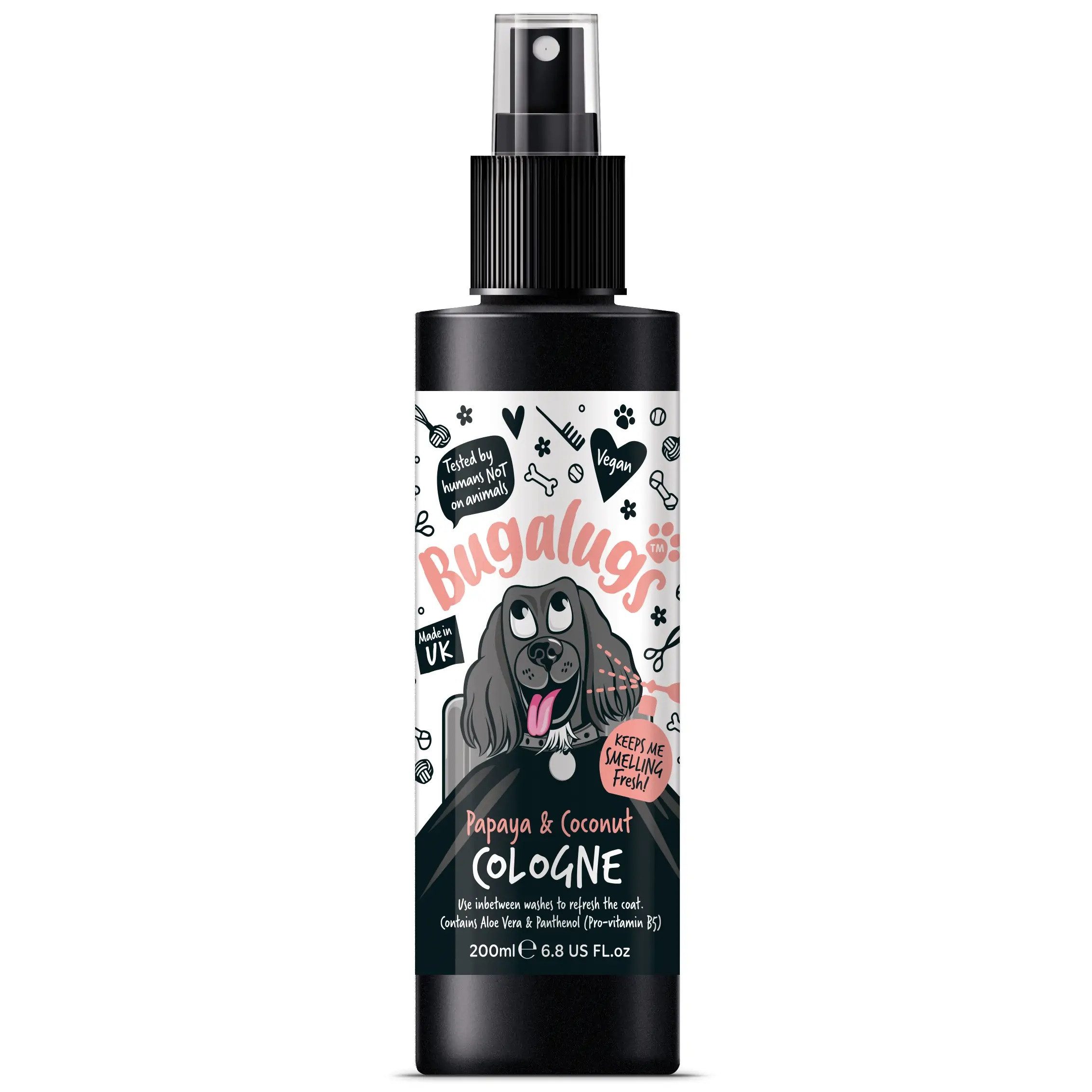Fellpflege Bugalugs Hundeparfüm Papaya Kokos 200ml mit Vitaminen und Aloe