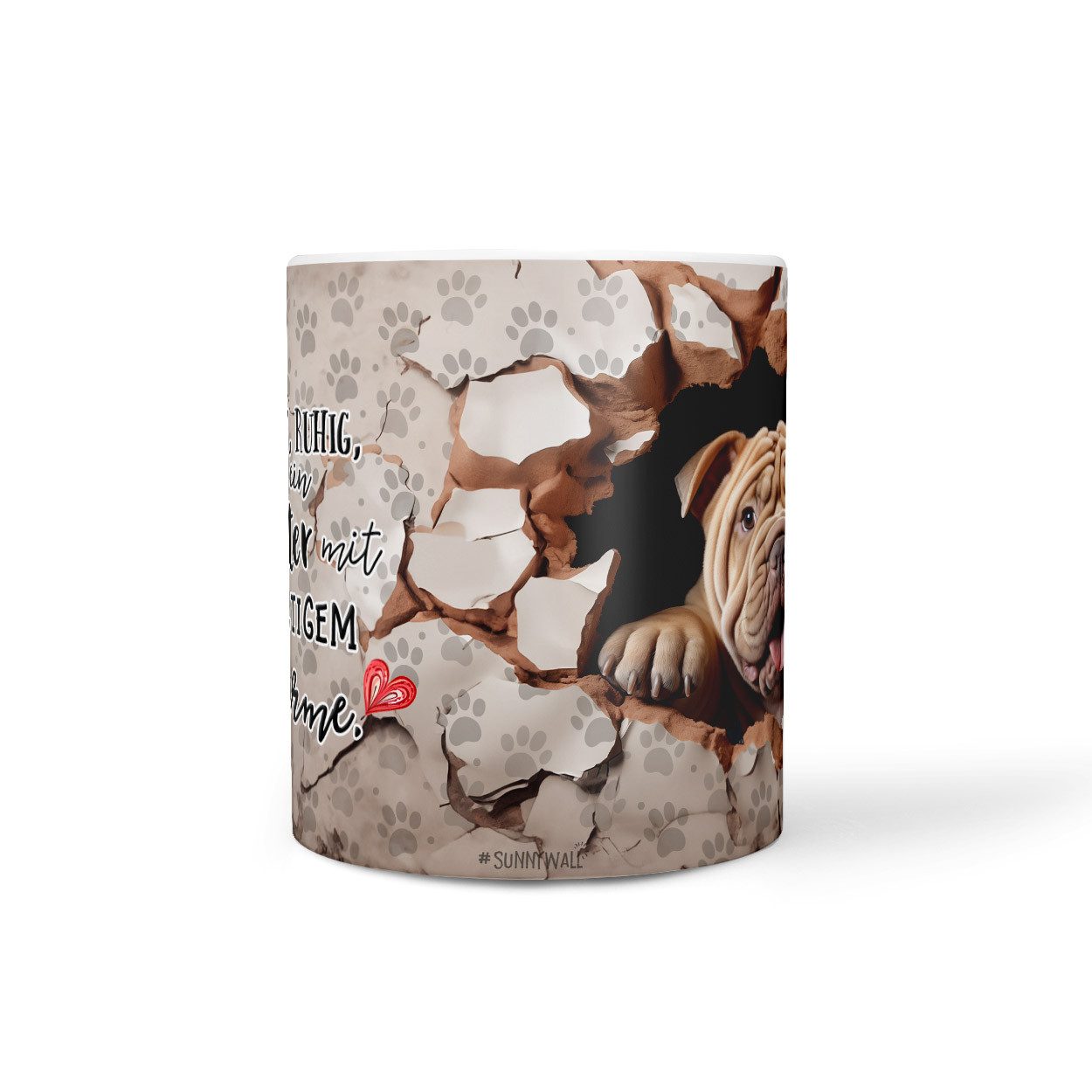 Sunnywall Tasse Shar Pei - Hund Hunderasse - Geschenk für Hundeliebhaber, Keramik, inkl. Geschenkkarte