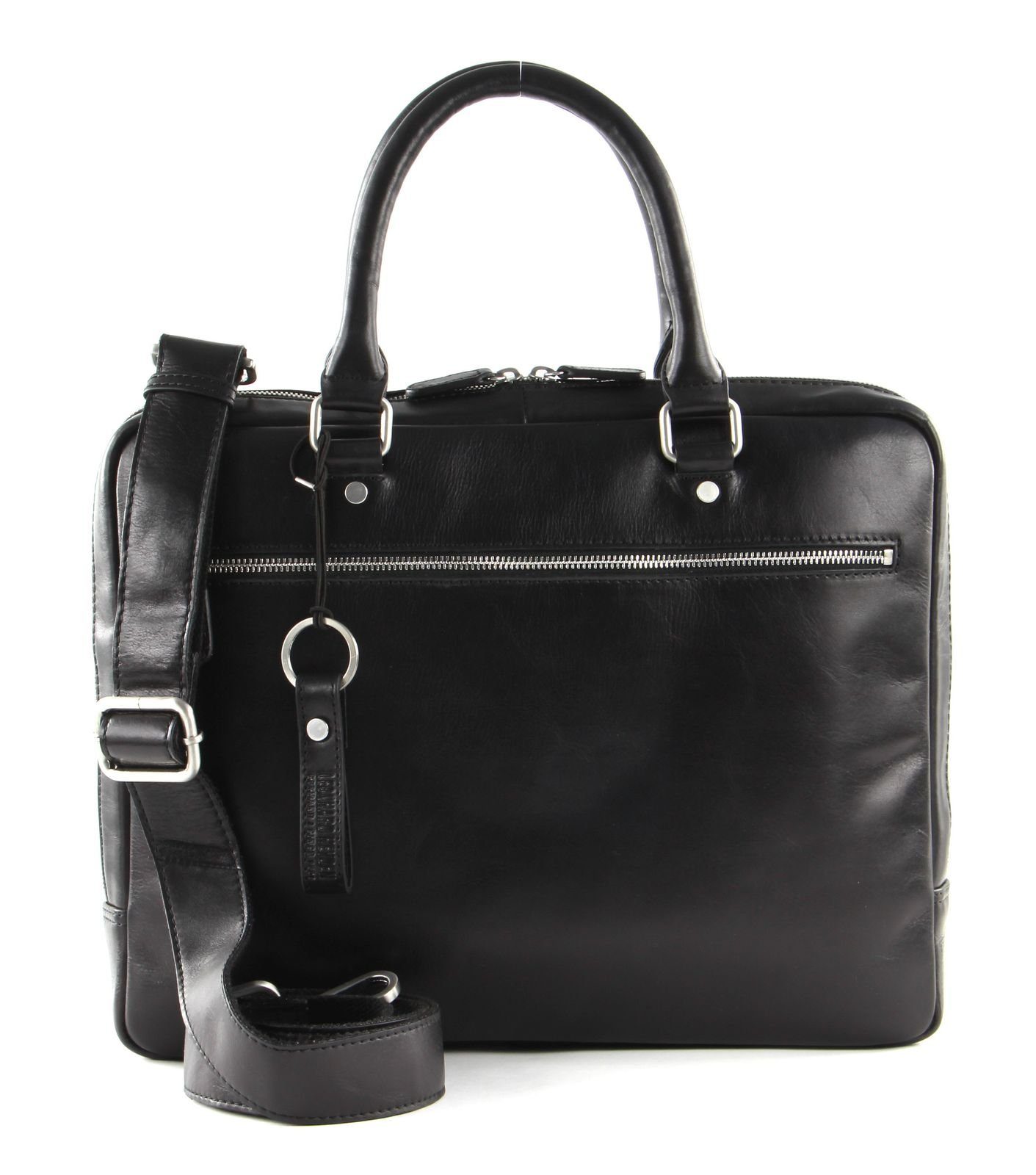 Leonhard Heyden Businesstasche Zipped Briefcase 1 Compartment (Set, 2-tlg), aus echtem Rindsleder