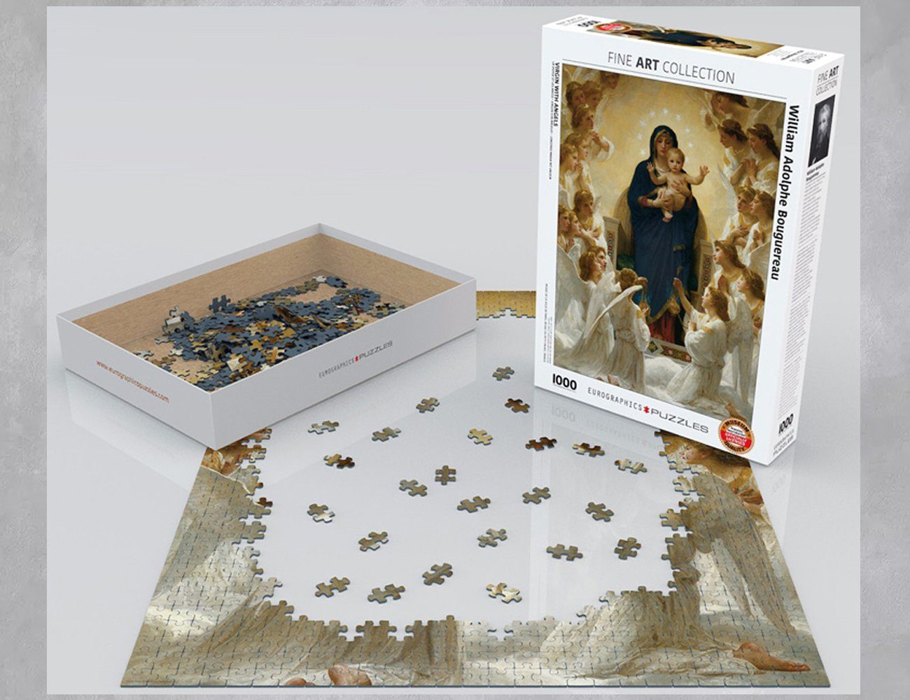 Maria Puzzle - Puzzle Format Teile empireposter Jungfrau Bouguereau Puzzleteile cm, - Engeln 1000 1000 mit 68x48 im