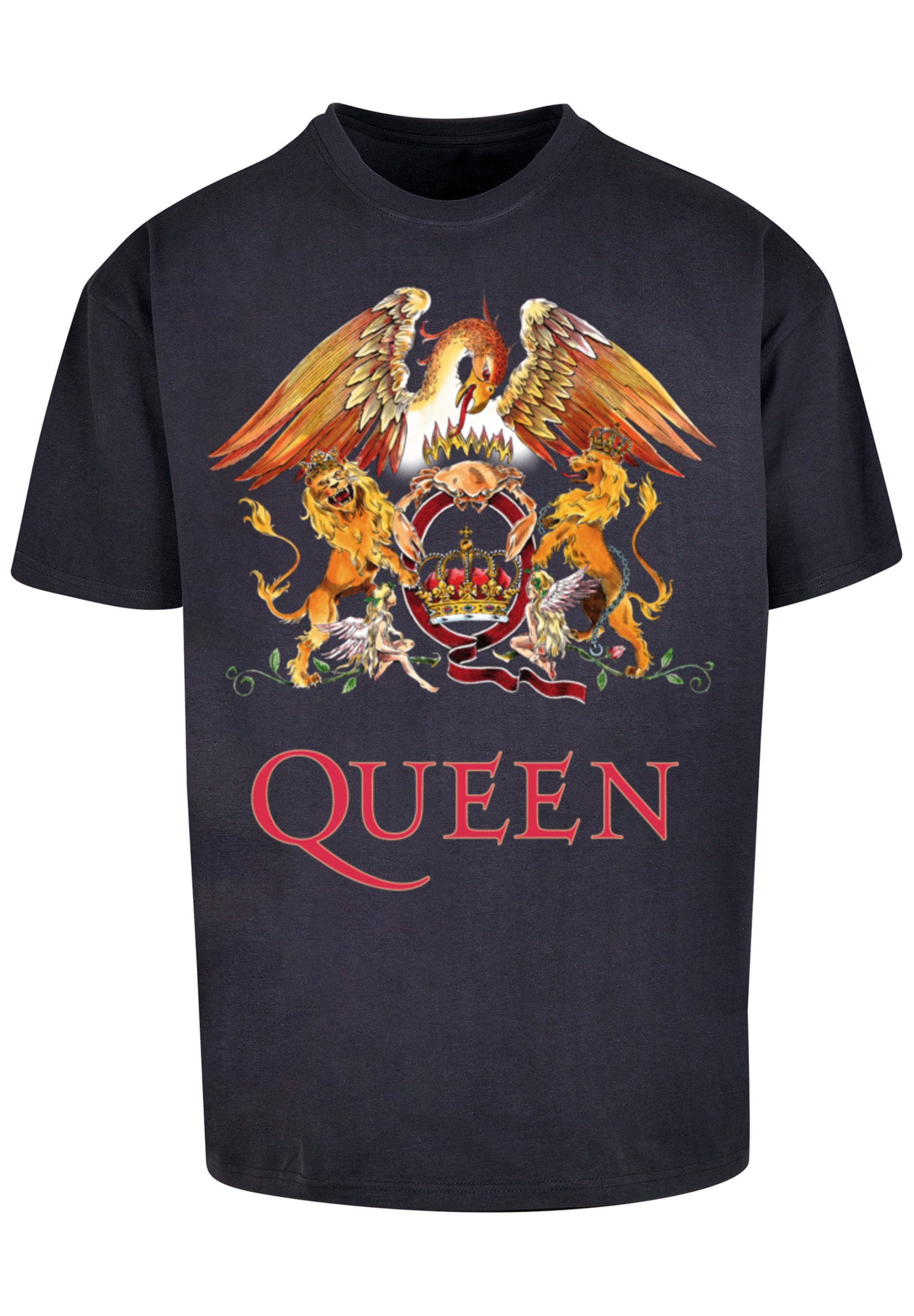 F4NT4STIC Classic T-Shirt Queen SIZE Crest PLUS navy Print