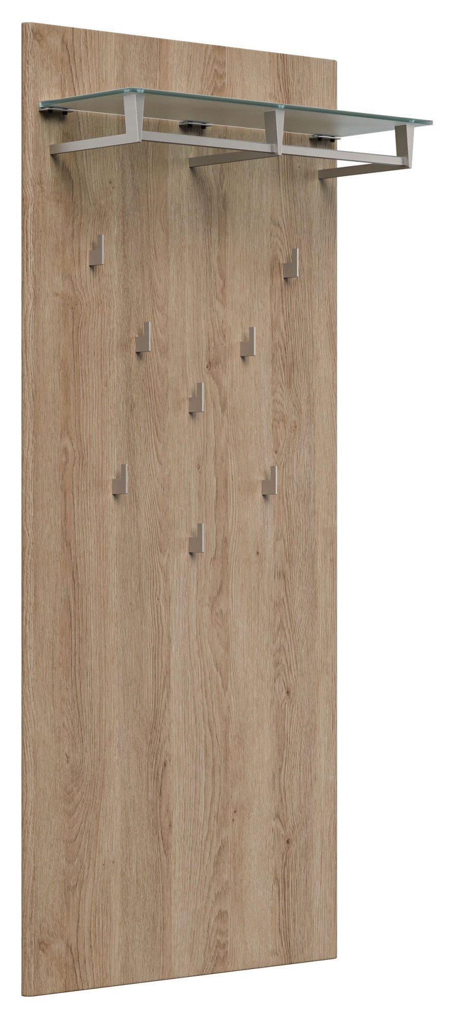 Magnolia Home Крючки гардеробные Garderobe 8 Haken & Hutablage 70x160 cm Eiche