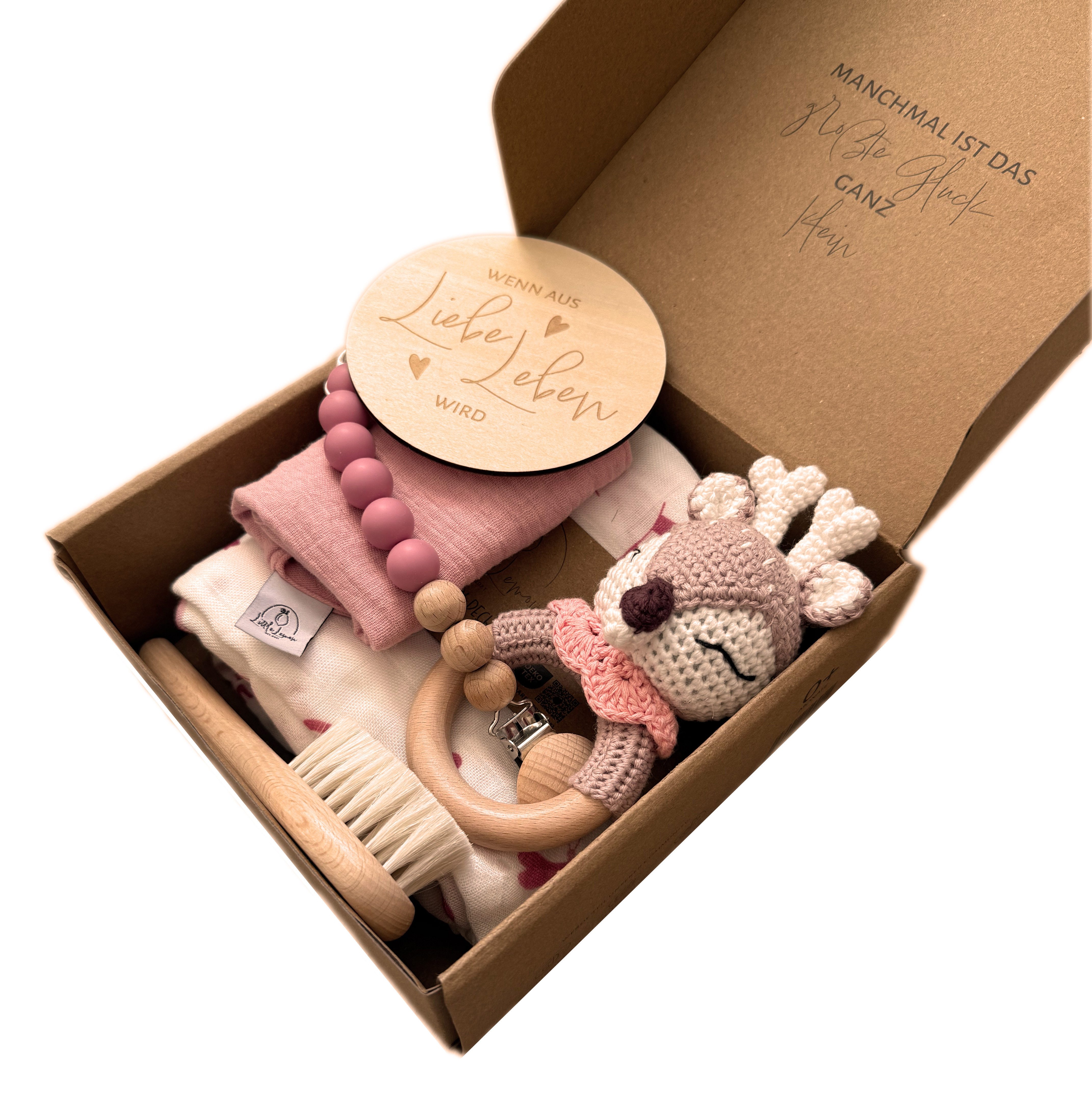 Little Lemon Kuscheltier-Rassel Newbornset