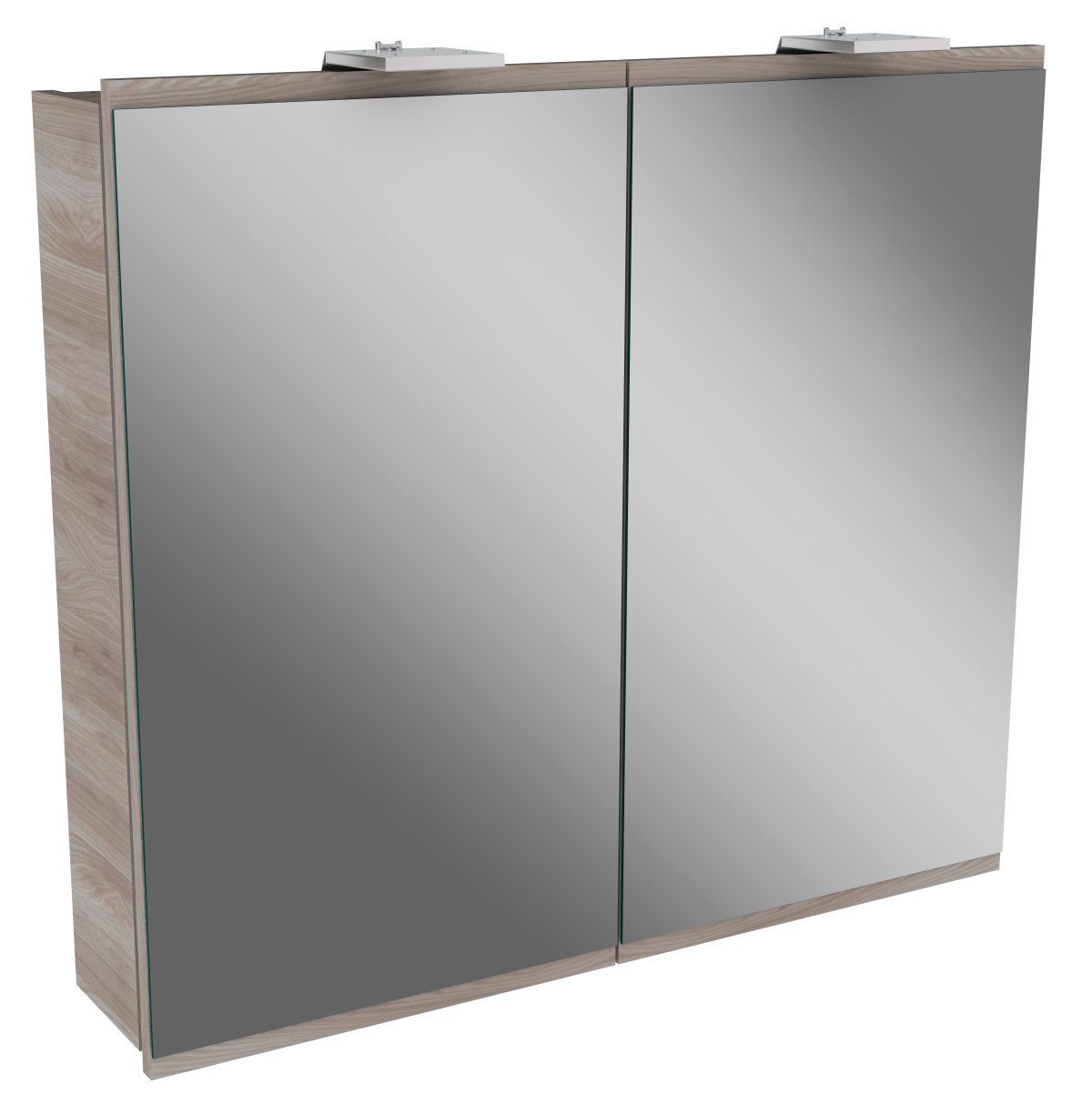 FACKELMANN Badezimmerspiegelschrank FACKELMANN LED Spiegelschrank LIMA / Badschrank mit Soft-Close-System / Maße (B x H x T):
