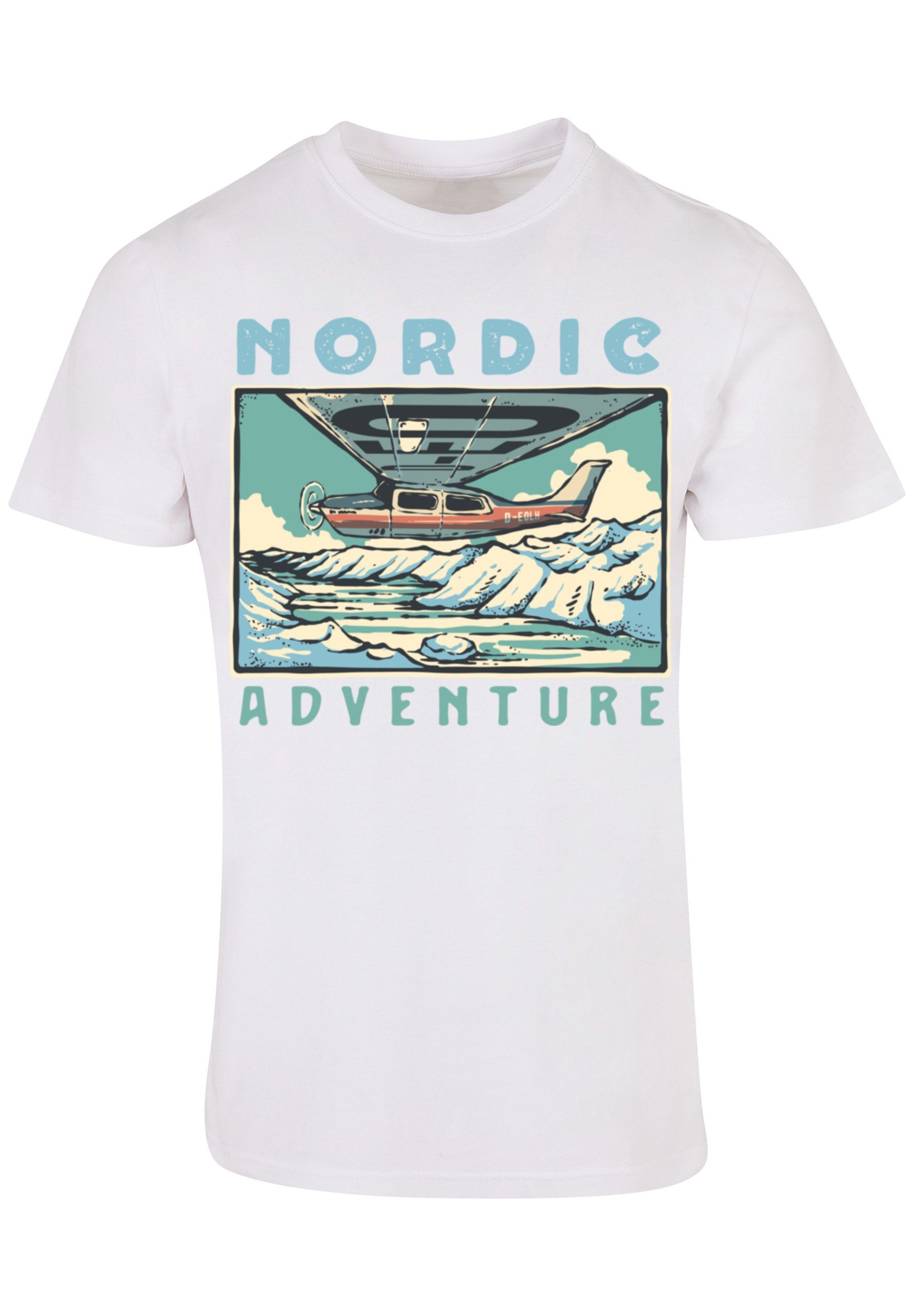 weiß T-Shirt Adventures F4NT4STIC Nordic Print