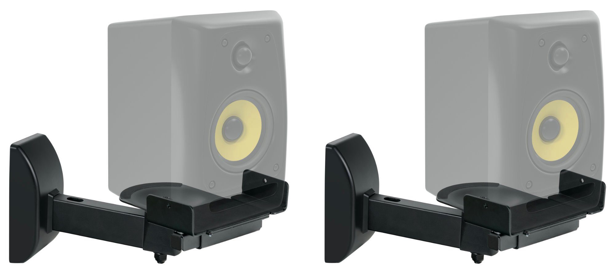 Pronomic Lautsprecher-Wandhalterung Universelle Klemmhalter für HiFi- und PA-Boxen, (Belastbar bis max. 25 kg - justierbar)