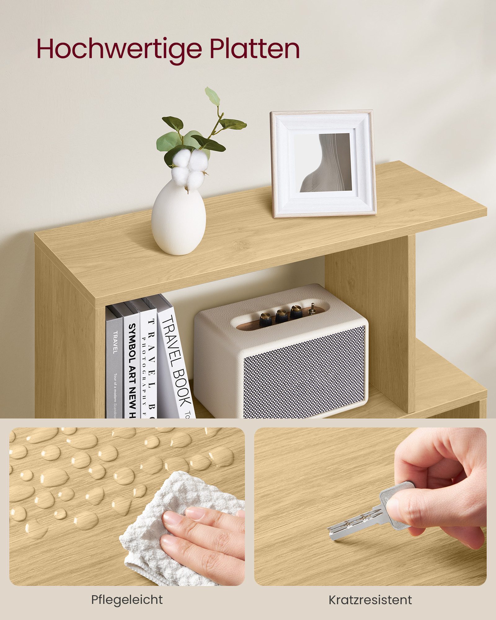 VASAGLE Bücherregal 2er Set Standregal mit 6 Ebenen, 1-tlg., Wohnzimmer Schlafzimmer Büro, freistehend, modern, zur Präsentation – Bild 4 von 5