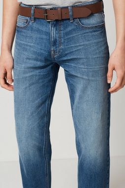 Next Straight-Jeans Straight Fit Jeans mit Gürtel (2-tlg)