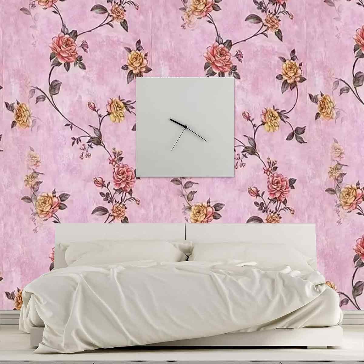 Jormftte Fototapete Floral Pattern Series Tapete,selbstklebende Tapete,für Haus Deko Rosa