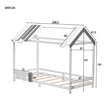 Joyswahl Massivholzbett, Massivholz Kinderbett mit Lattenrost, Spielbett
