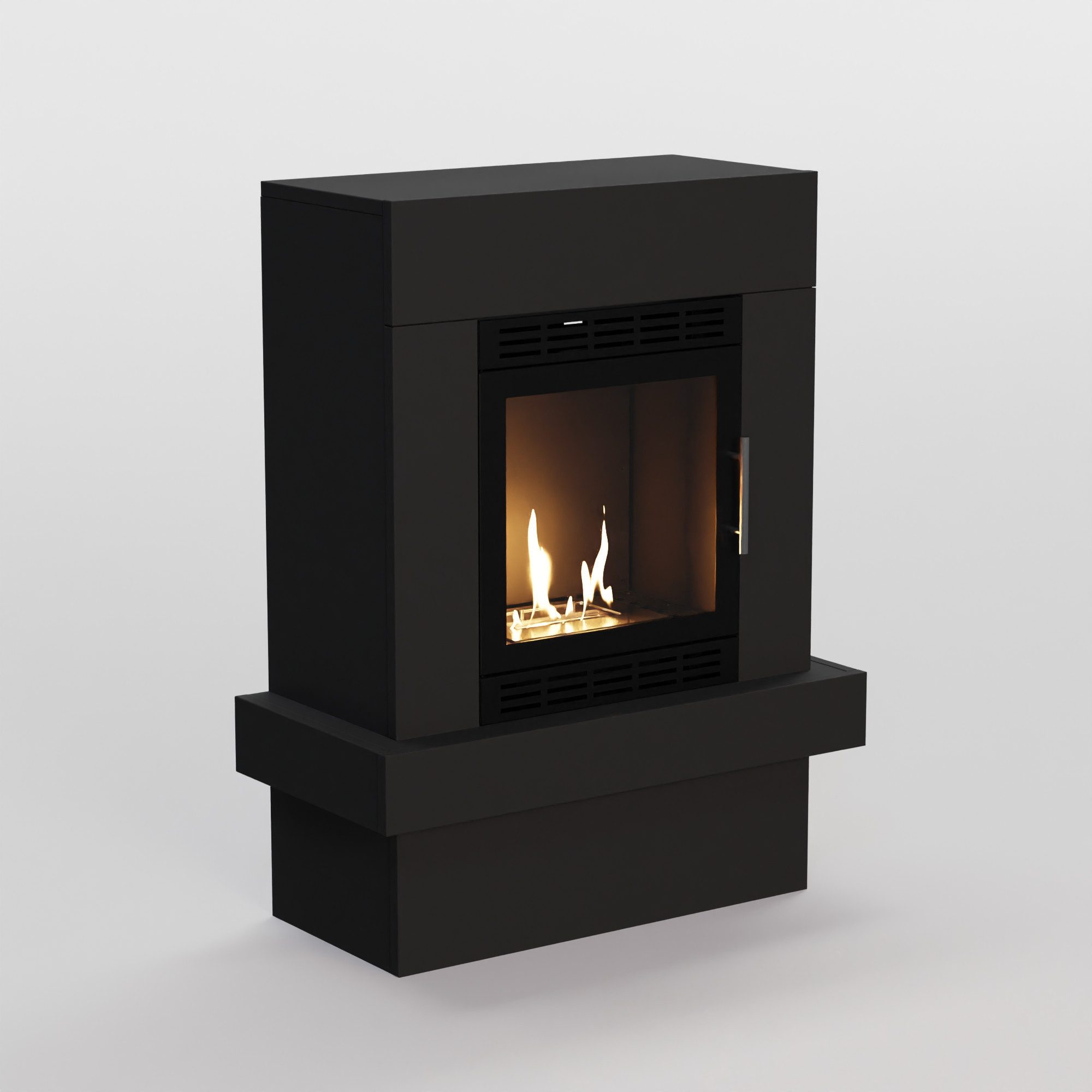 GLOW FIRE Echtfeuer-Dekokamin Larvik Vision Ethanol Kamin, Bioethanol Kamin mit 3h Brenndauer, Heizleistung bis 2KW