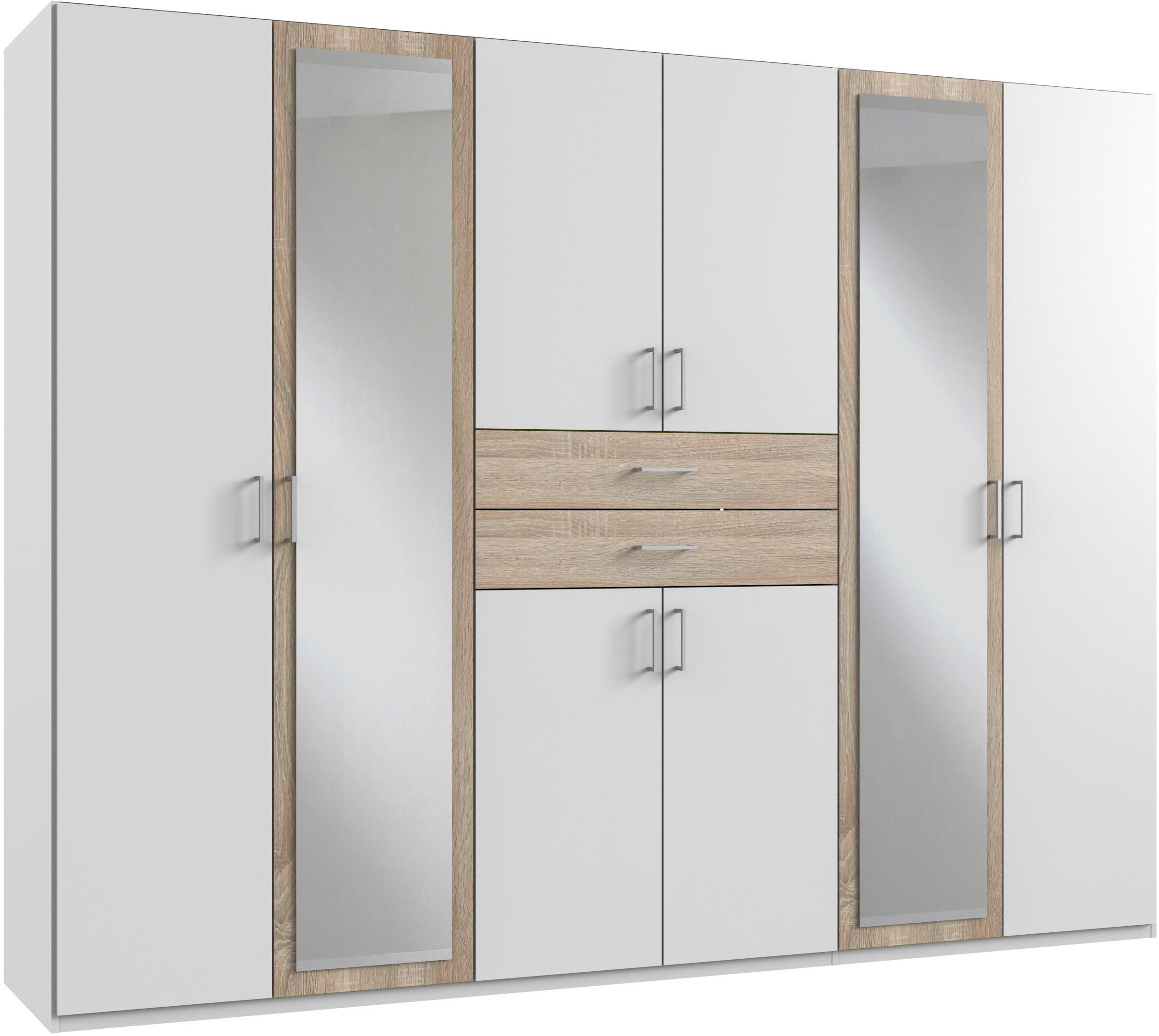 Wimex Kleiderschrank Diver Drehtürenschrank mit Spiegel, in der Breite 270cm Bestseller Schlafzimmerschrank wahlweise 3 Innenausstattungen