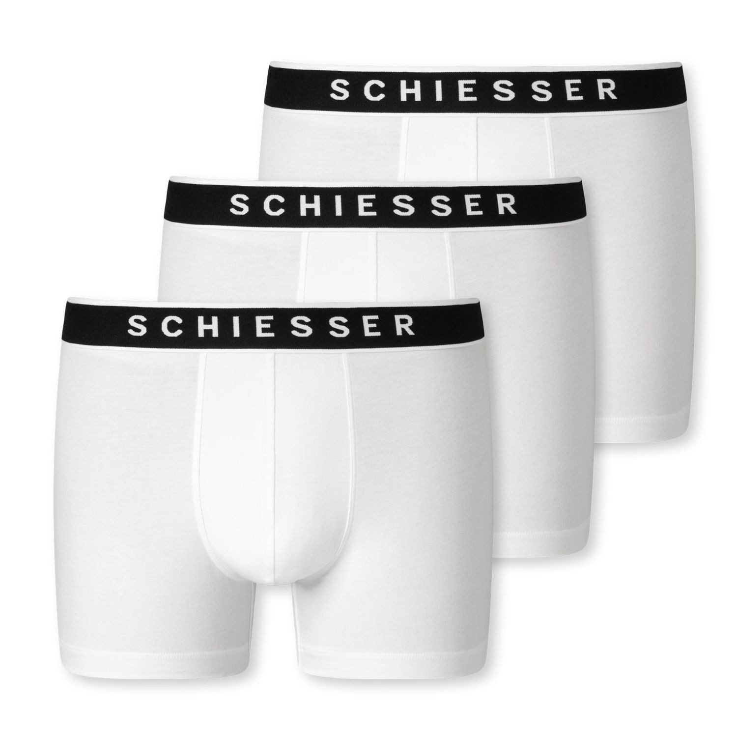 Schiesser Boxershorts 95/5 mit sportlichem Webgummibund und SCHIESSER-Logo-Prägung im 3er Pack