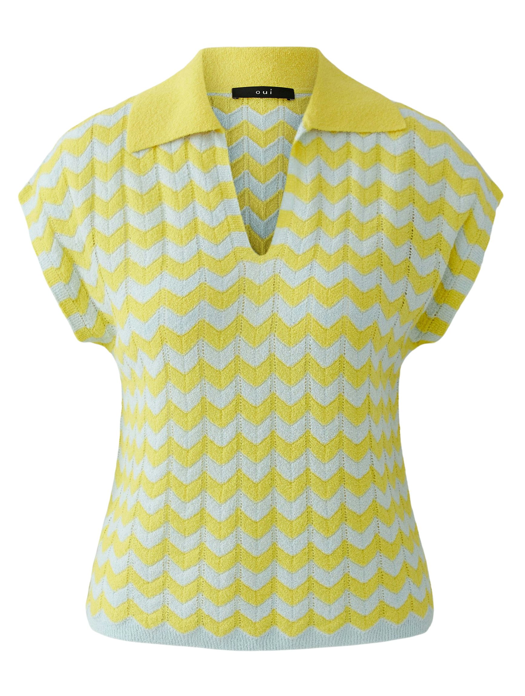Oui Kurzarmpullover Oui Sommerpullover - luftig und leicht (1-tlg)